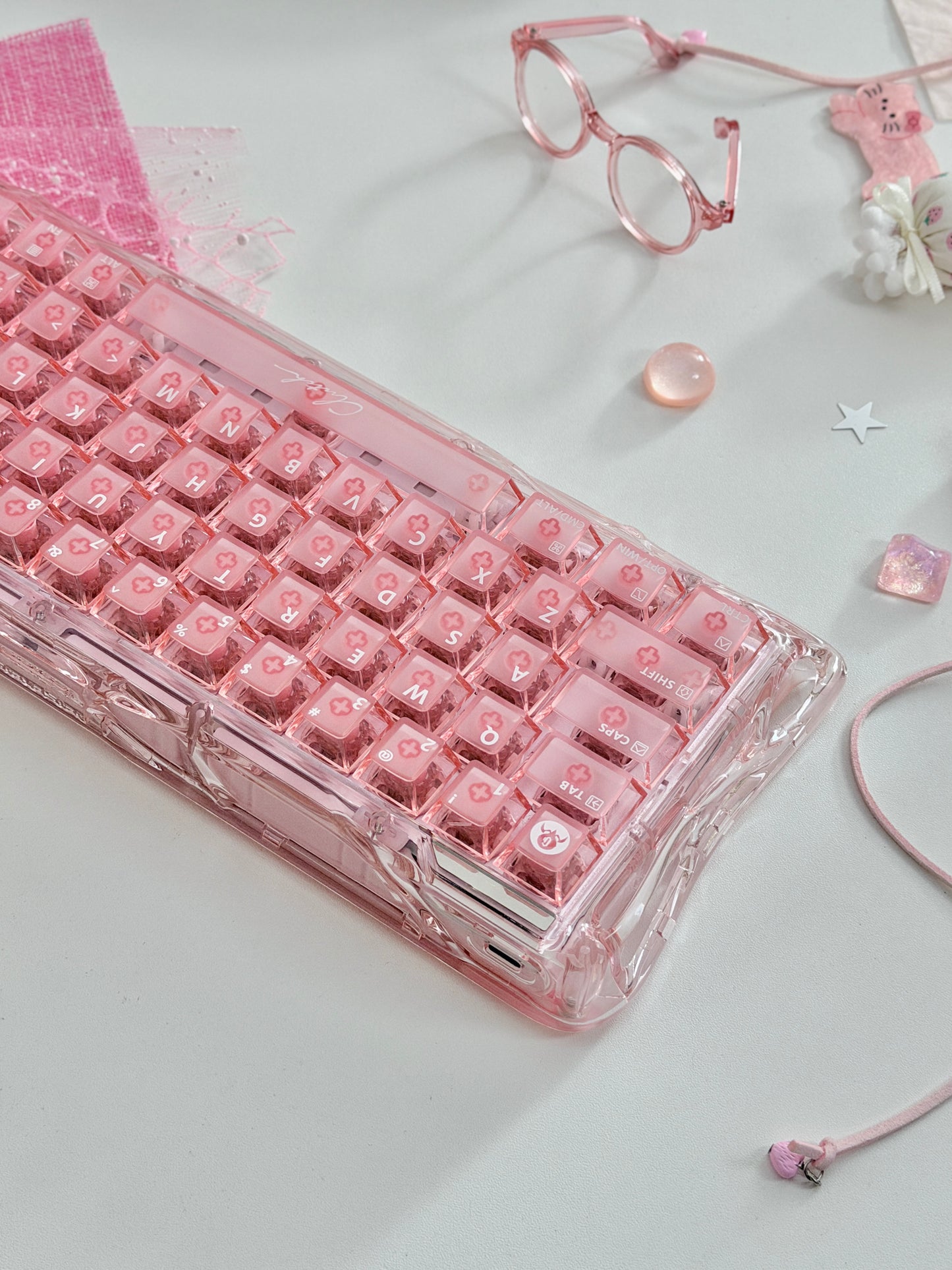 Unboxing Clearance ONLY 1 Instock GravaStar Mercury V60 Crystal Rose Magnetic Gaming Keyboard
