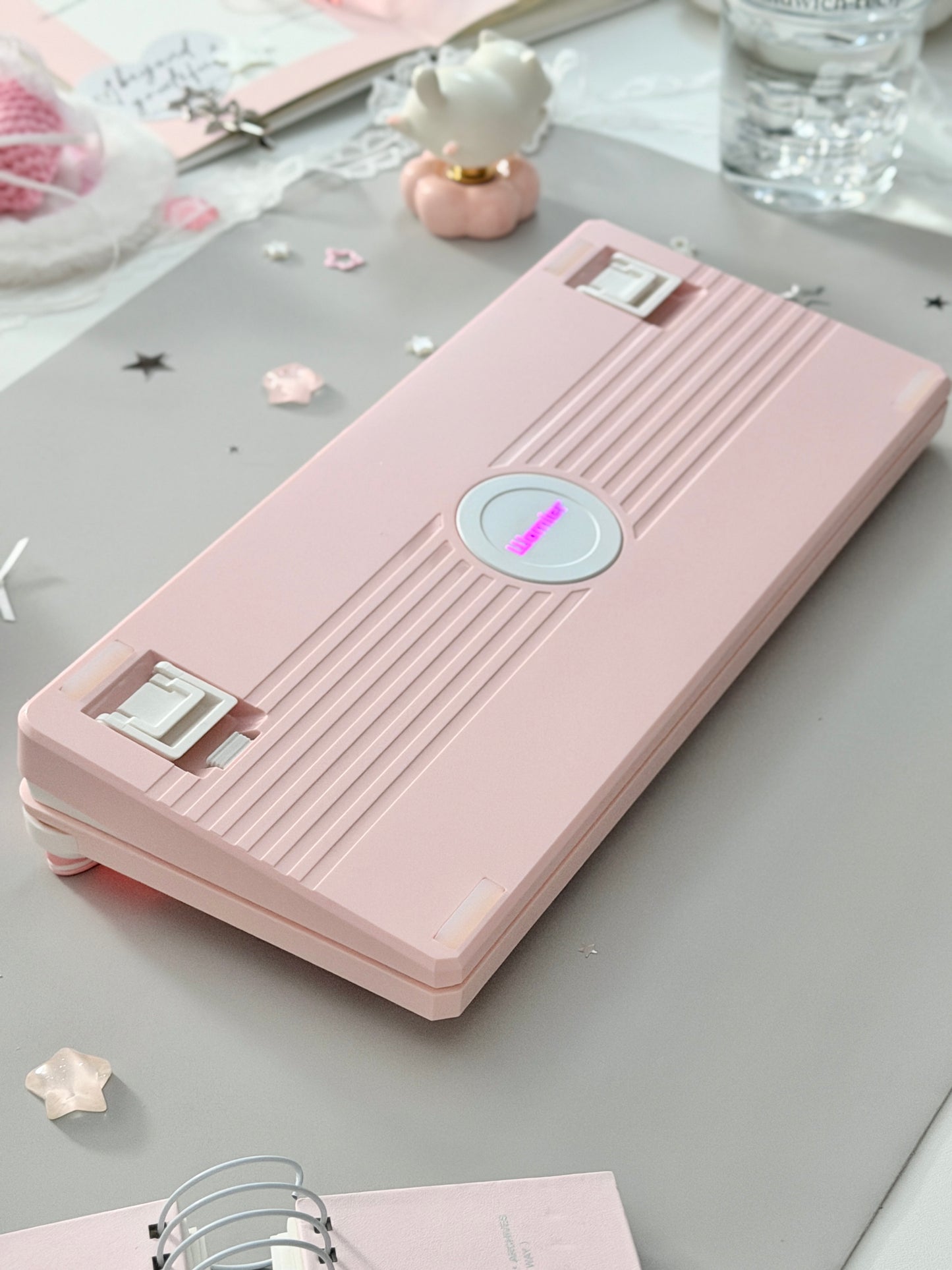 Unboxing Clearance ONLY 1 Instock WOMIER K80 MECHANICAL KEYBOARD With Cat Ear Light Box