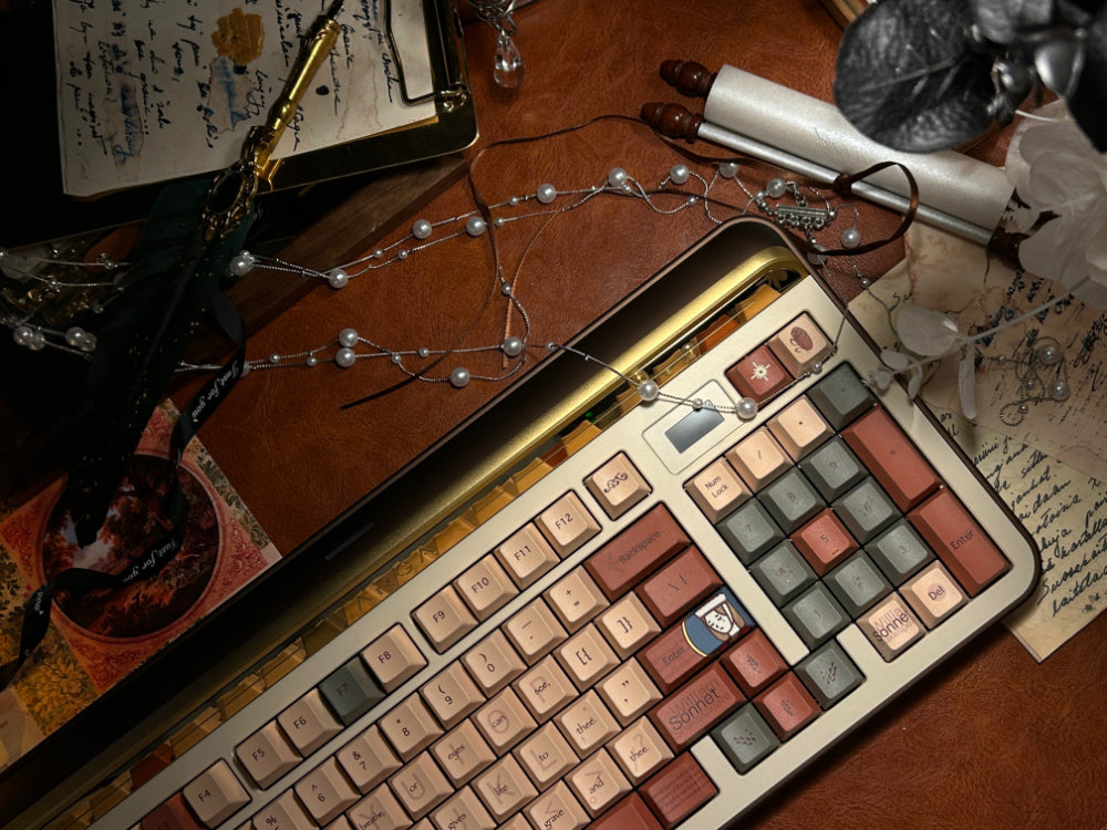 ONLY 1 Instock Prebuilt Aluminum Customized Mechanical Keyboard Targa98 Brown Set