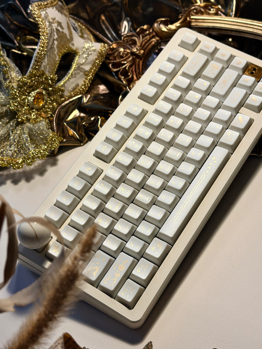 ONLY 1 instock Prebuilt Cream Buff75R2 Aluminum Customized Mechanical Keyboard