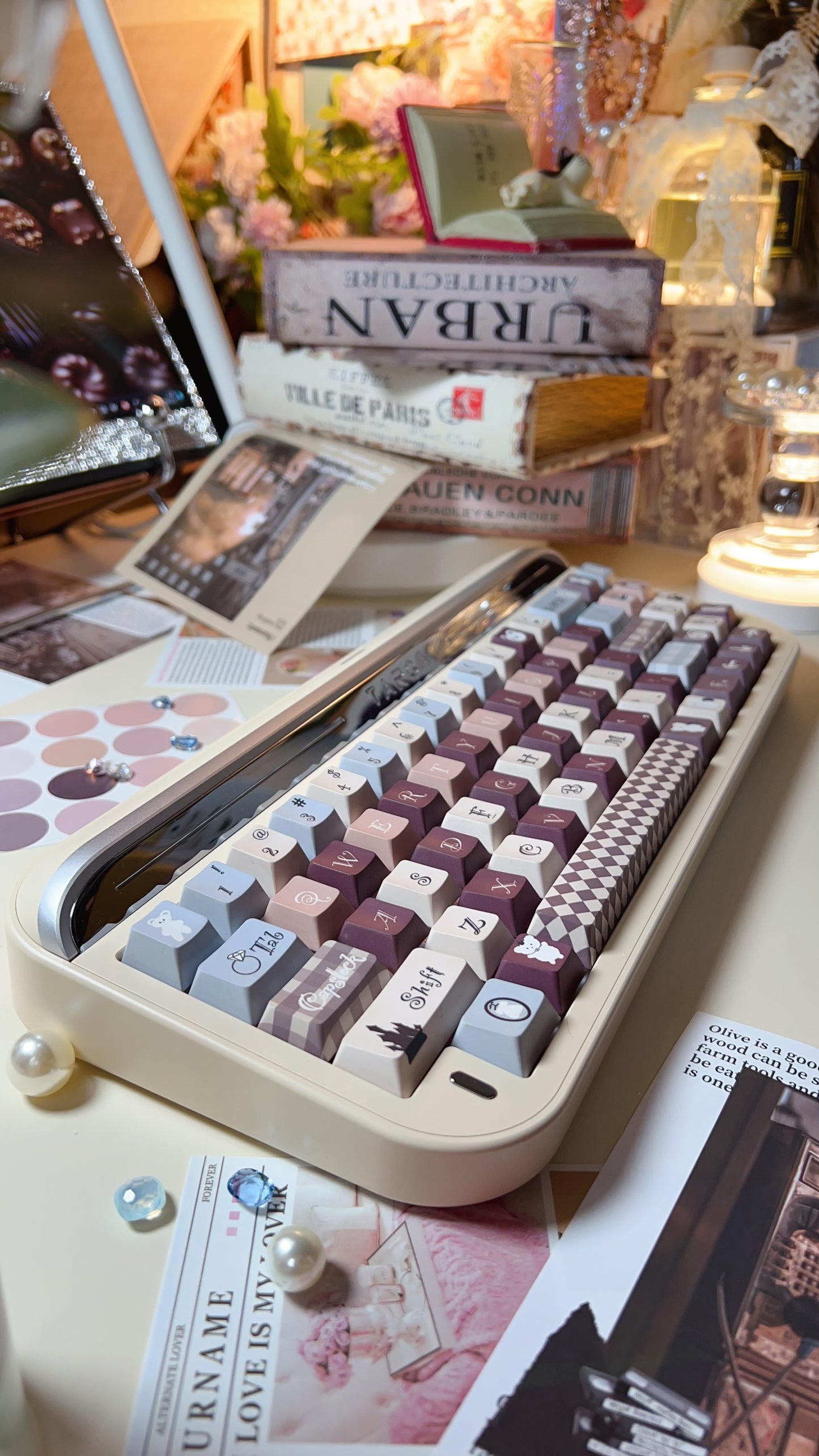 【Only 1 In-stock】Prebuilt Targa65 Beige Silver Aluminum Customized Mechanical Keyboard