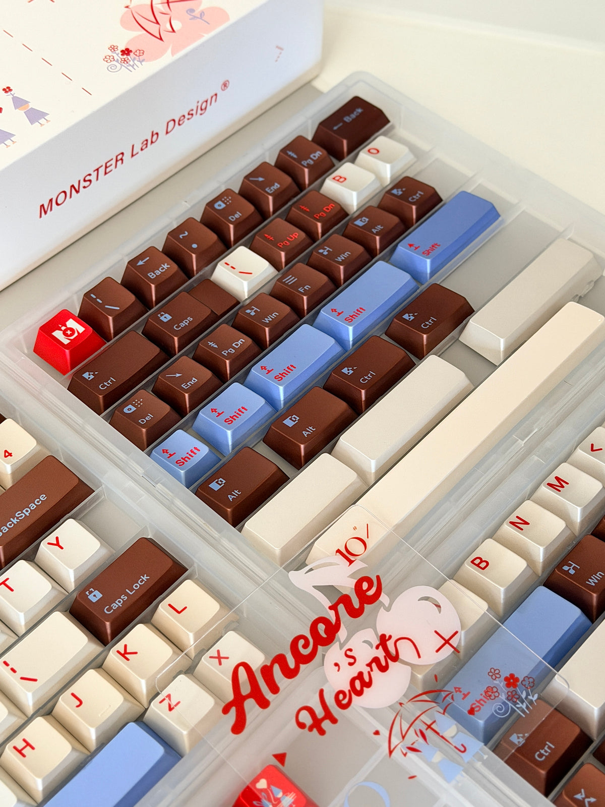 ONLY 1 Instock Prebuilt Aluminum Customized Mechanical Keyboard Cocomi80 Anordized Brown Champagne Set  | Wireless | Backlit