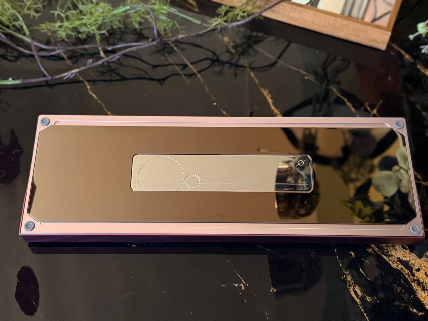 ONLY 1 Instock Prebuilt Neo98 Anodized Dusty Rose Mechanical Custom Keyboard + stranger things Keycaps