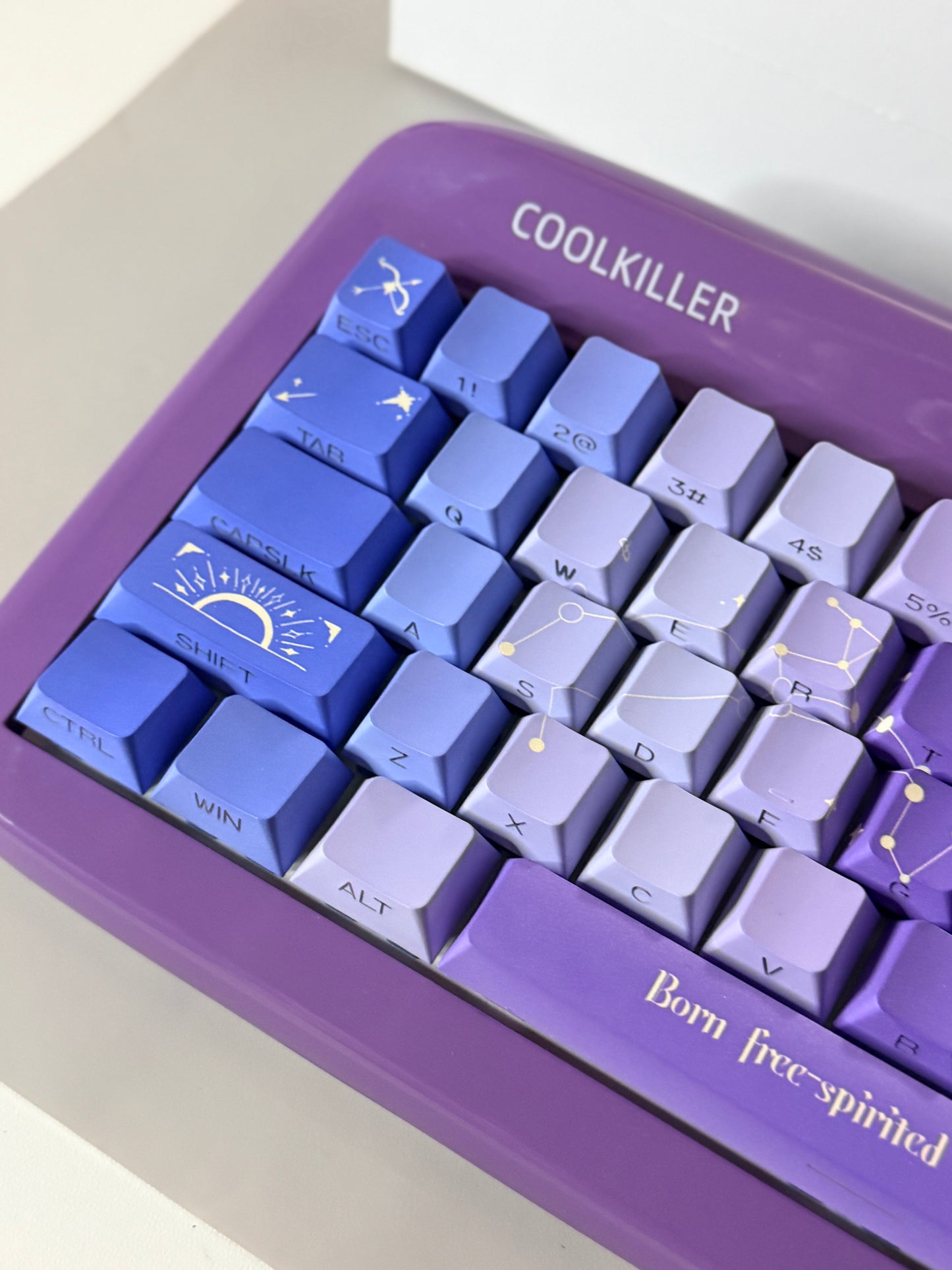 Unboxing Clearance ONLY 1 Instock Coolkiller Vivid67 Aluminum Mechanical Wireless keyboard Violet Purple Sagittarius Keycaps Chiiwaka Switch