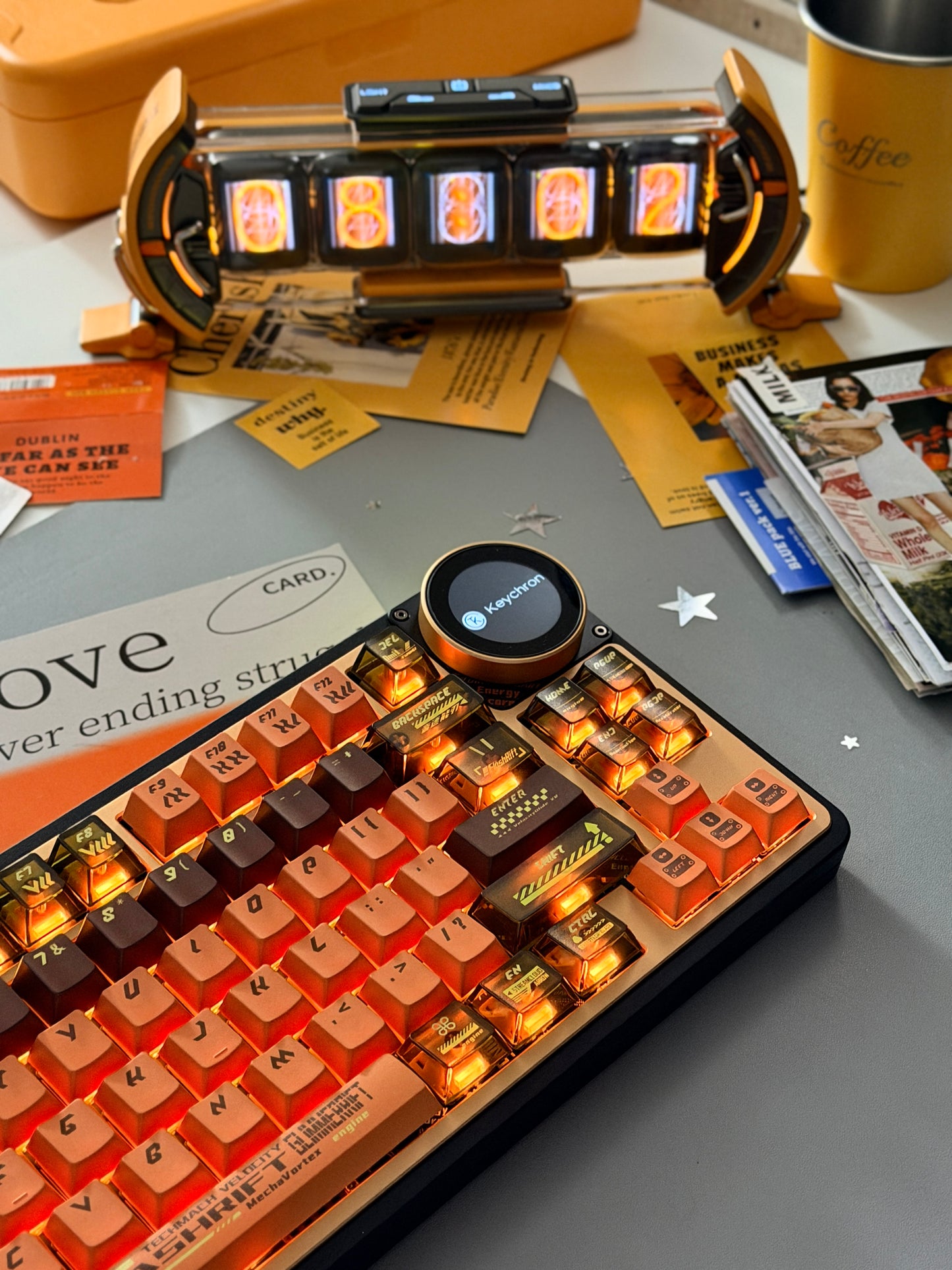 Unboxing Clearance ONLY 1 Instock Keychron Z1 Max Aluminum Mechanical Keyboard Wireless, RGB Backlit & Screen Knob