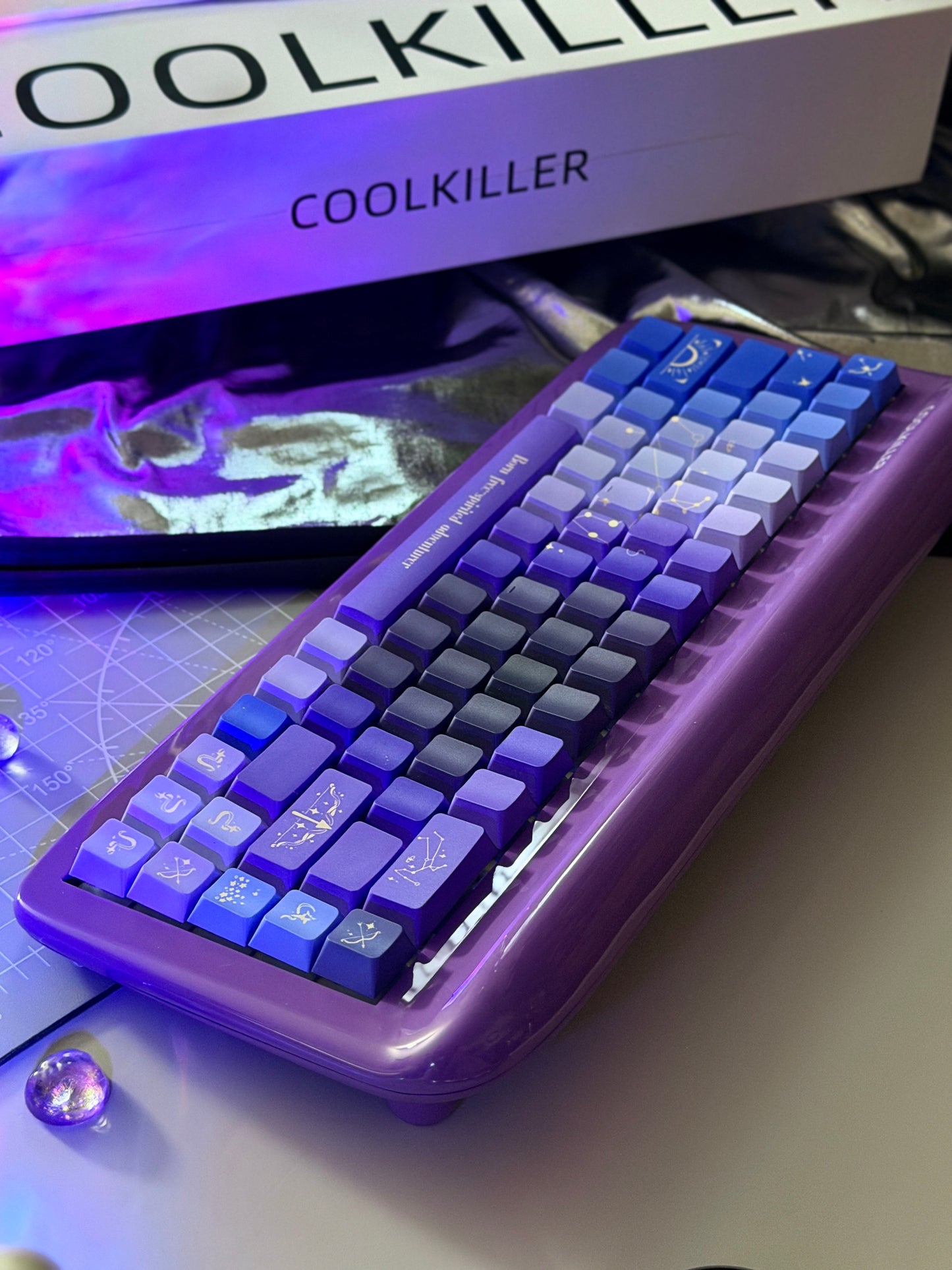 #0274 Sagittarius Purple Black Keycap Cherry Profile(Please Check Matching Keyboard Layout)