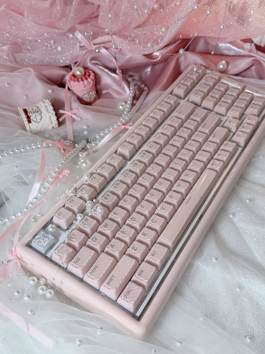 Unboxing Sample For Sales ONLY 1 Instock ainbell base99 pale pink silent switch tri-mode wireless mechanical keyboard