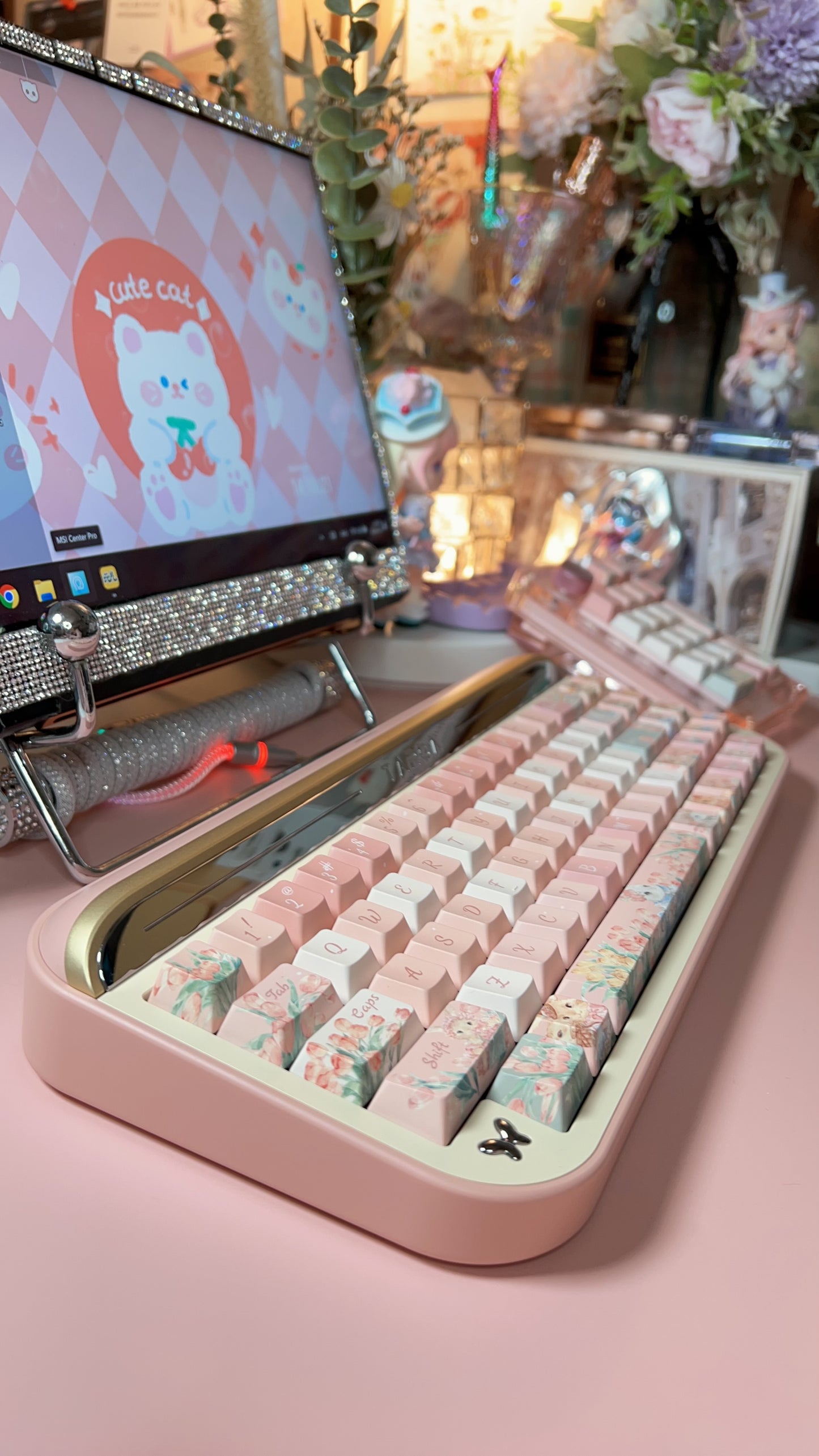 PREORDER Golden Pink Targa65 Aluminum Mechanical Customized Keyboard