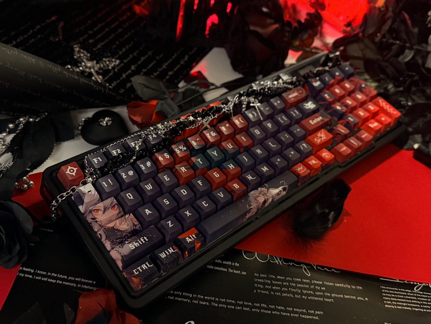 Unboxing For Sales ARTEMIS K719 PRO Anime RGB Gaming Mechanical Keyboard(not including shooting decoration)