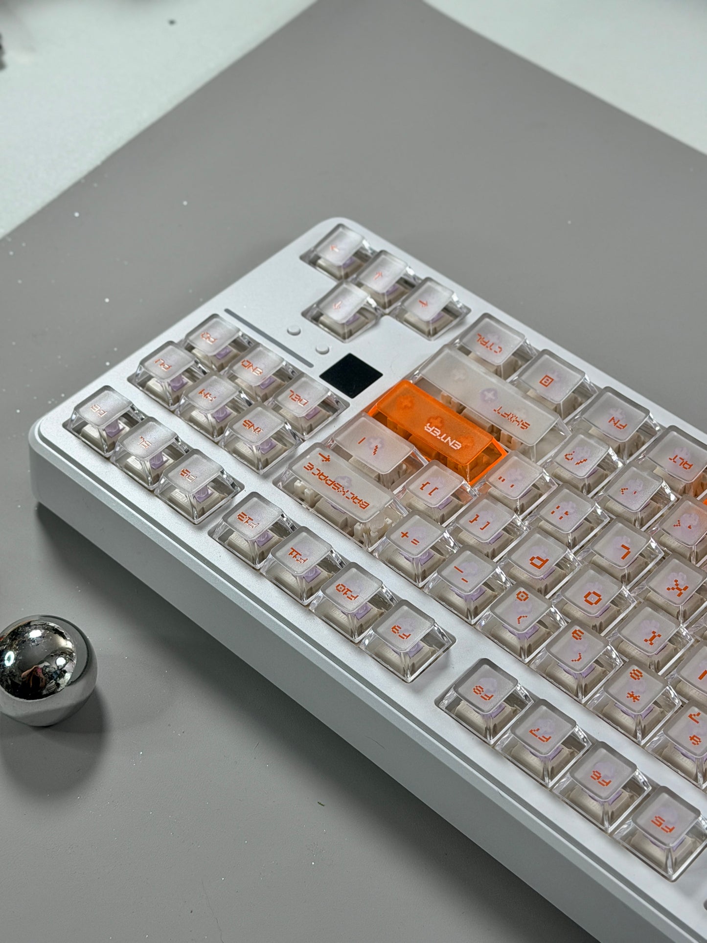 Unboxing Clearance ONLY 1 Instock Attack Shark X87 Ultra Wireless Mechanical RGB Backlit Iced Orange Keyboard
