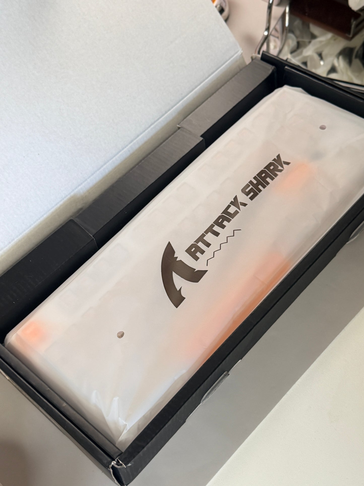Unboxing Clearance ONLY 1 Instock Attack Shark X87 Ultra Wireless Mechanical RGB Backlit Iced Orange Keyboard