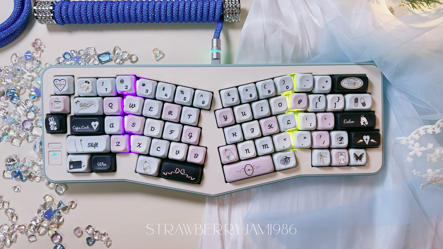 079 Pastel Blue Eoa Profile Keycaps 141 Keys