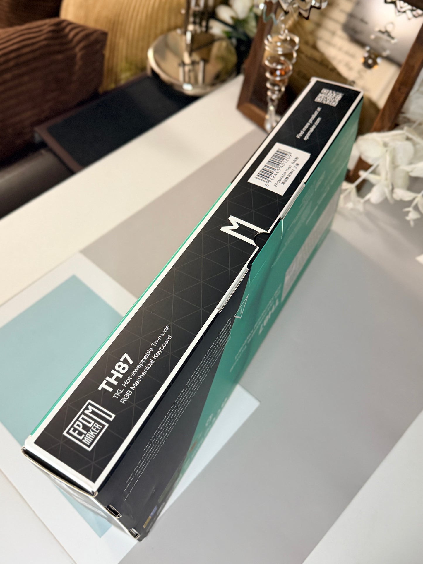 Unboxing Clearance EPOMAKER TH87 RGB Creamy Thock Mechanical Keyboard Sea Salt Silent Switch