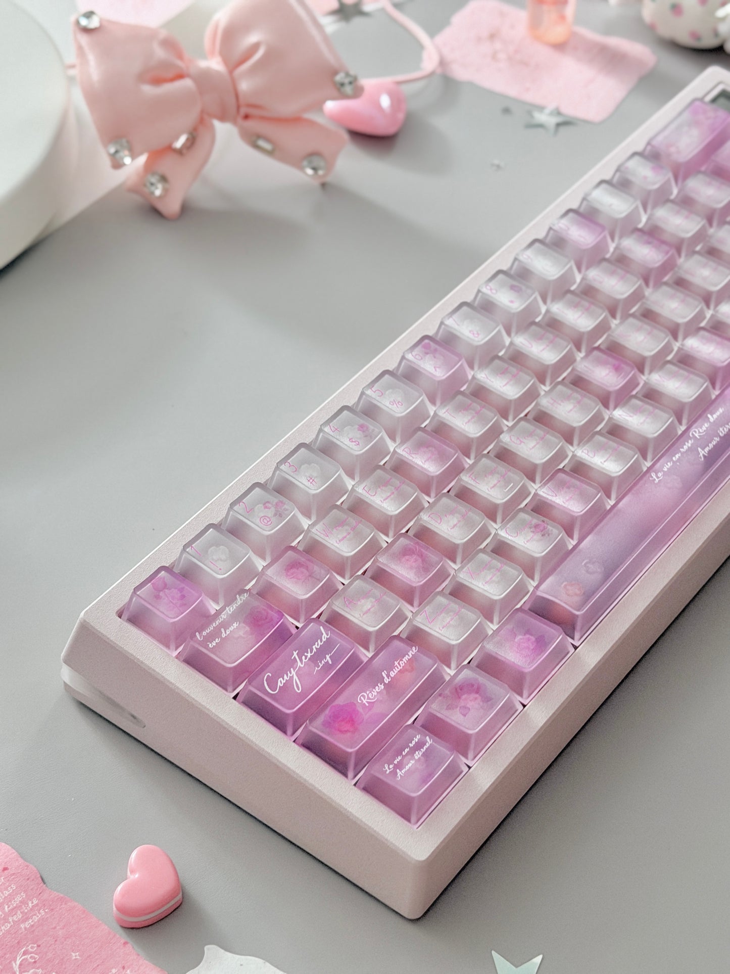 ONLY 1 Instock Prebuilt Aluminum Custom Mechanical Keyboard Meletrix ZOOM65V3 Pink Set