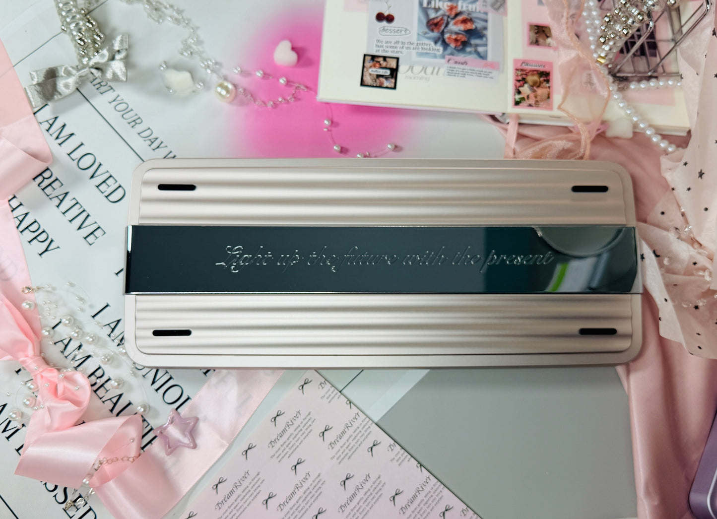 Preorder Prebuilt Aluminum Customized Mechanical Keyboard Bread75 Anodized Pink Silver Wireless Set With Soap Pad