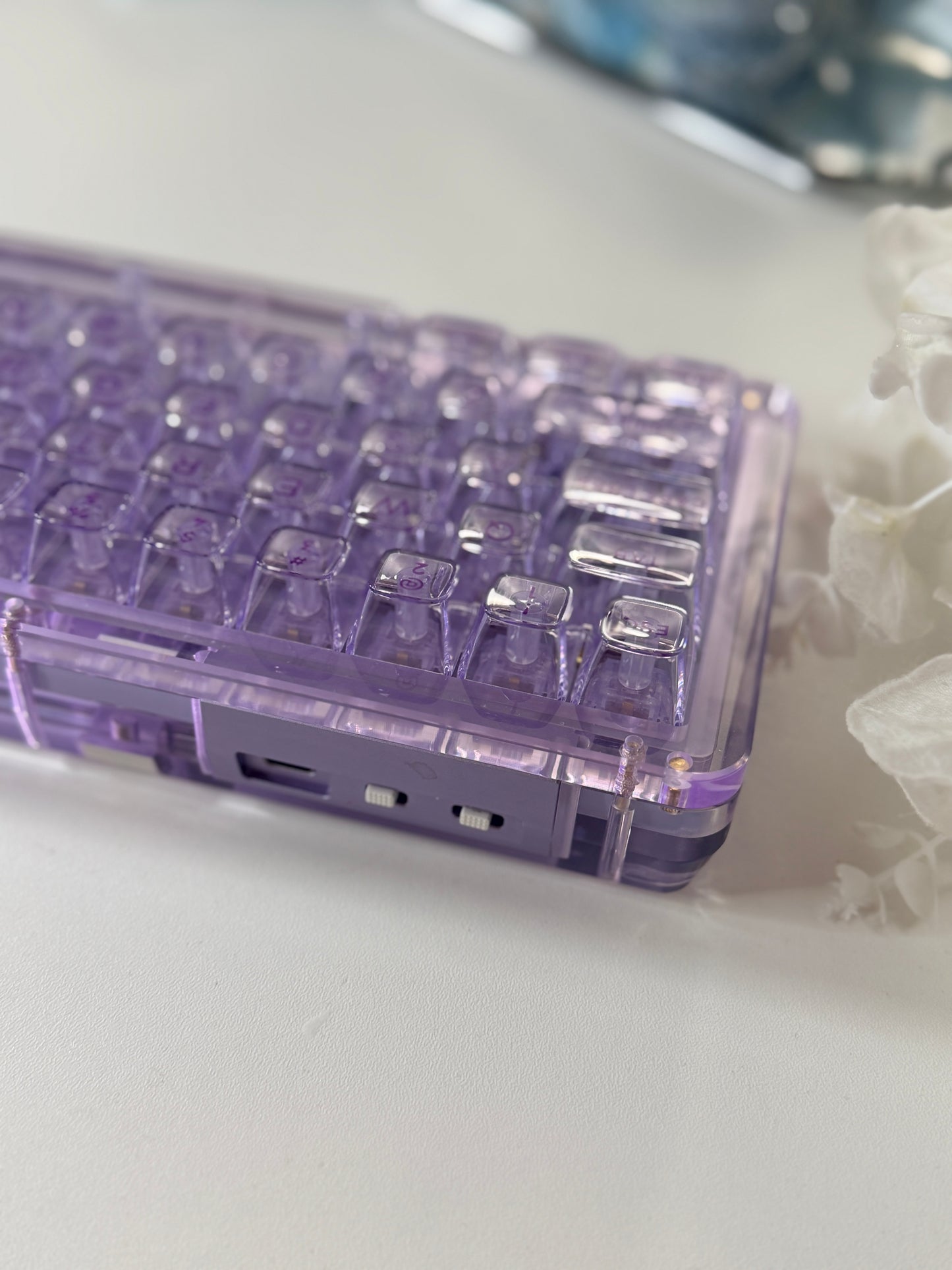 Unboxing For SALEs KiiBOOM Phantom 68 Purple Crystal Mechanical Keyboard + Taro Bobo Keycaps Alpha-A Set & Small Block