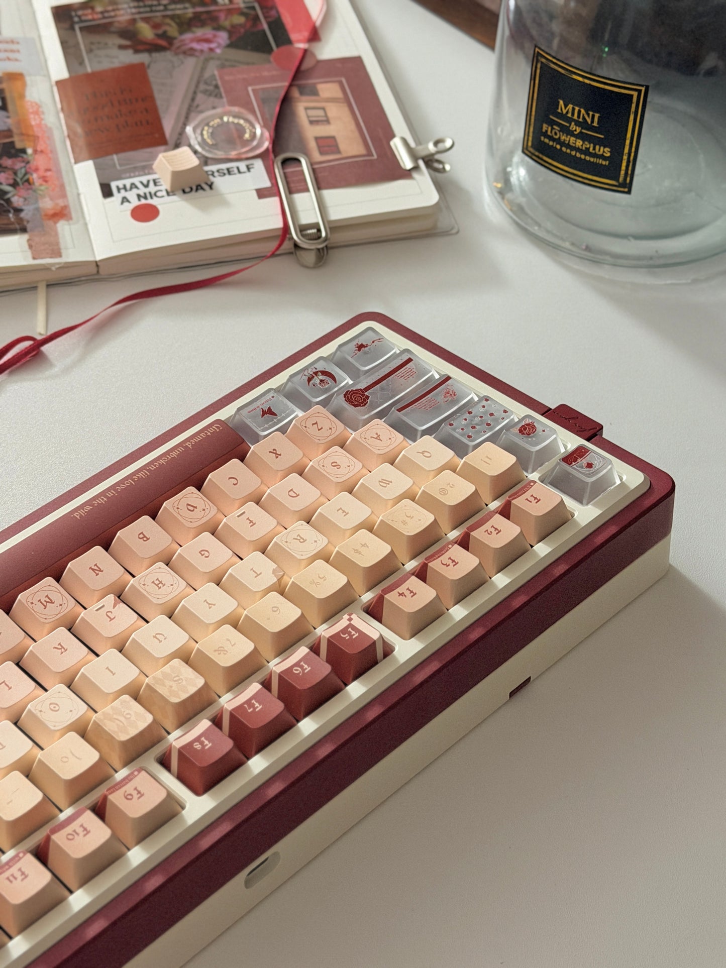 ONLY 1 Instock Red Velvet Gift80 Prebuilt Aluminum Custom Mechanical Keyboard