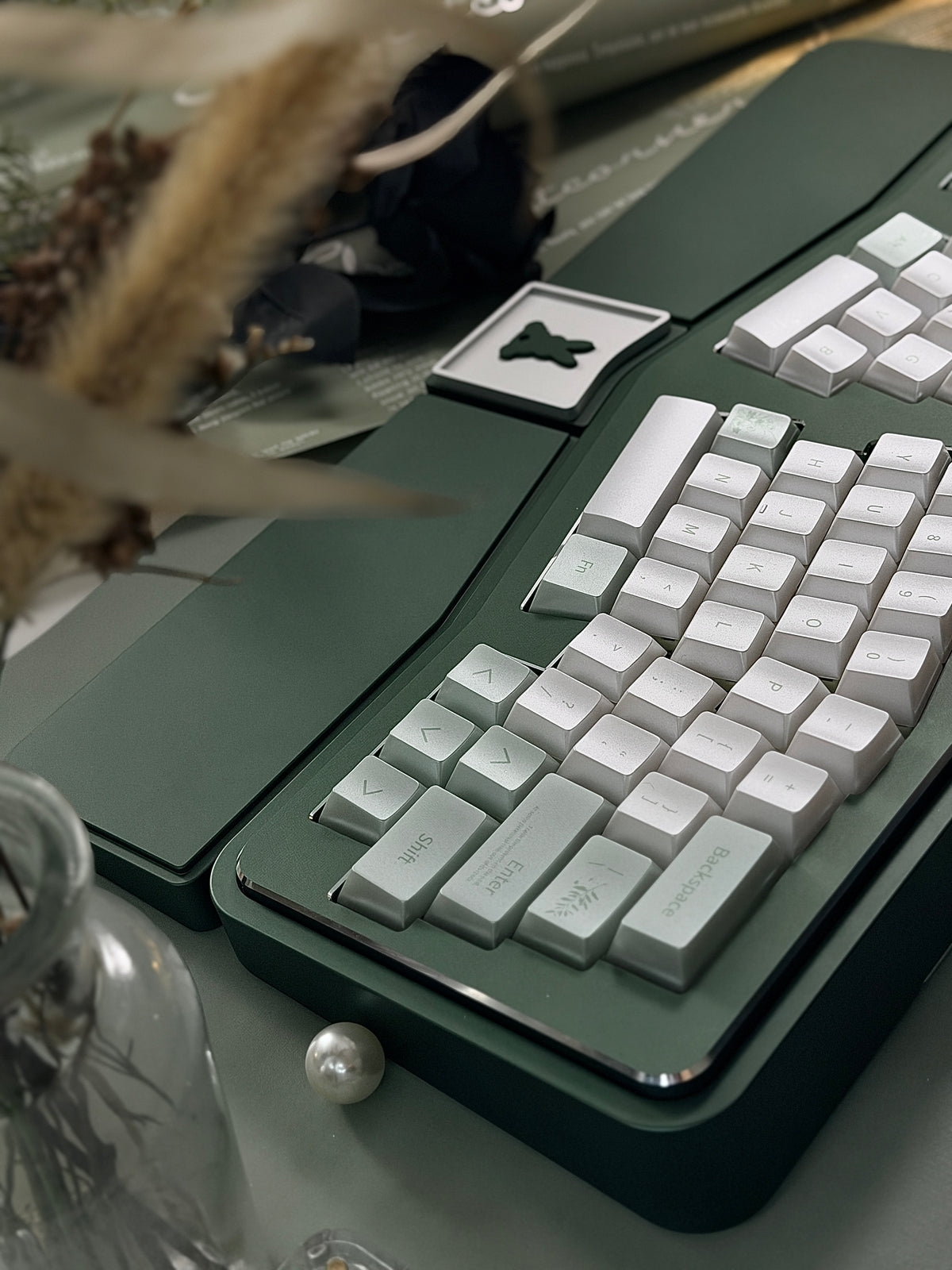 ONLY 1 Instock Prebuilt Aluminum Custom Mechanical Keyboard Vlice Anordized Green Set（free Keycaps & switches, not including number pad）
