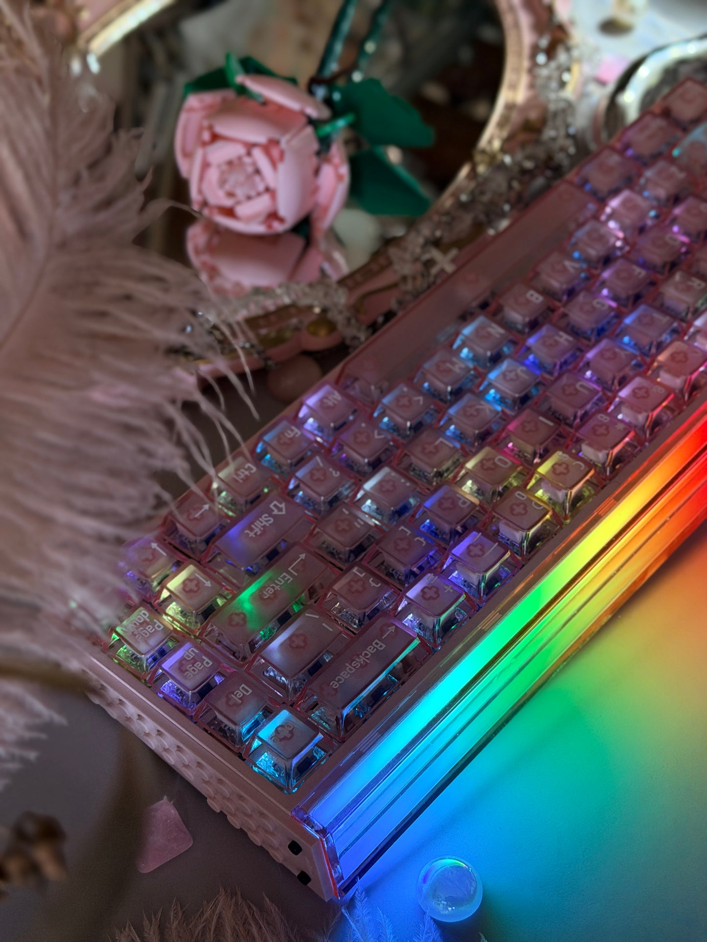 Unboxing Clearance MELGEEK MADE68 ULTRA MAGNETIC SWITCH+ PINK GAMING KEYBOARD