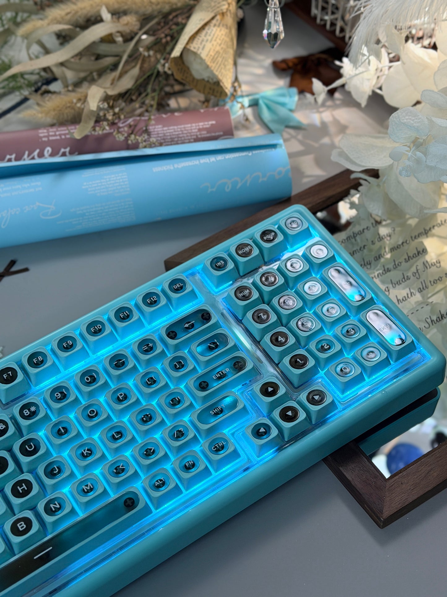 Unboxing Sample For Sales ONLY 1 Instock ainbell base99 mint green chocolate silent switch tri-mode wireless mechanical keyboard