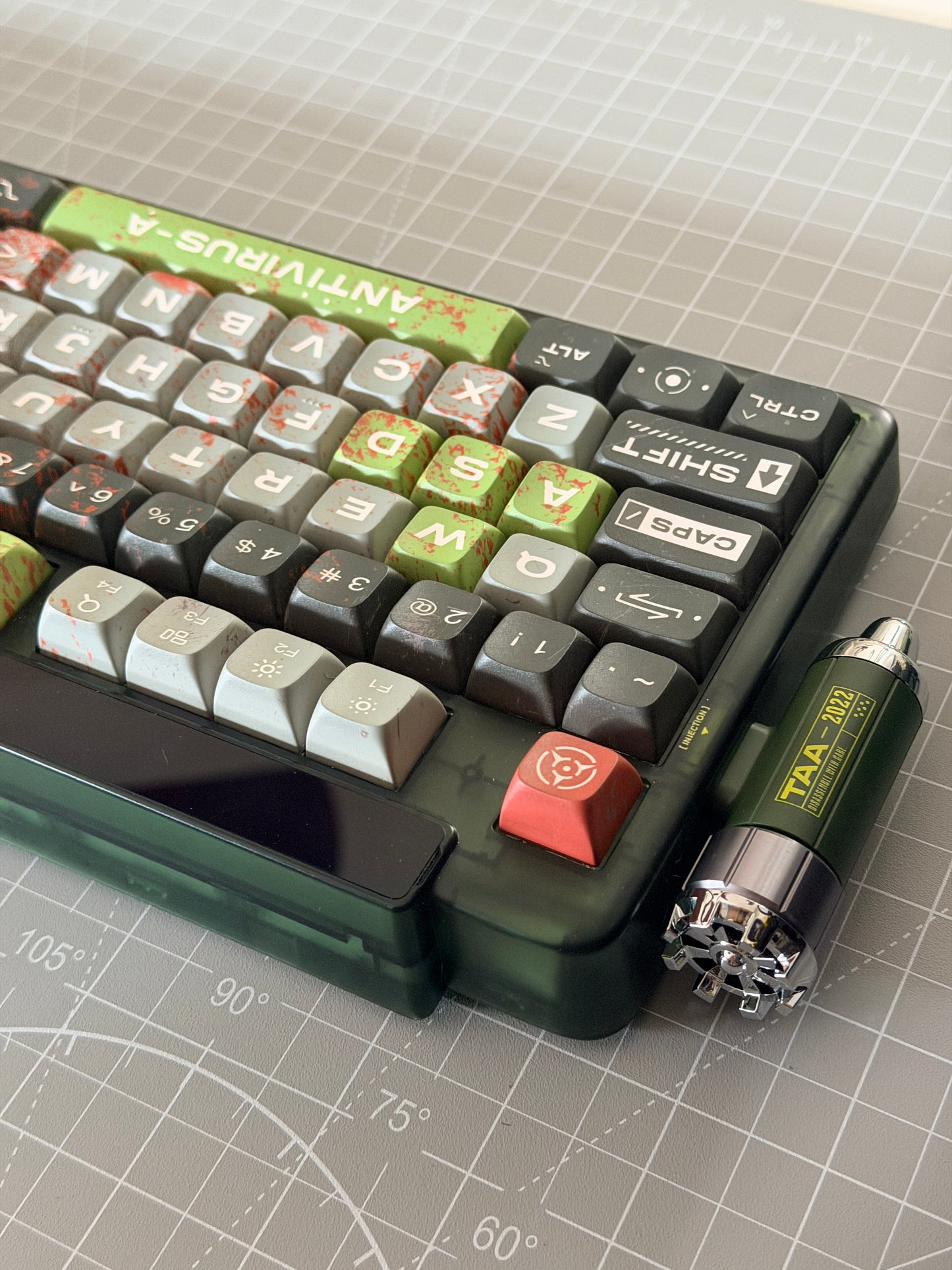 Unboxing Sample For Sale ONLY 1 Instock Keysme Lunar 01 Green Mechanical Keyboard- Ghost Ship