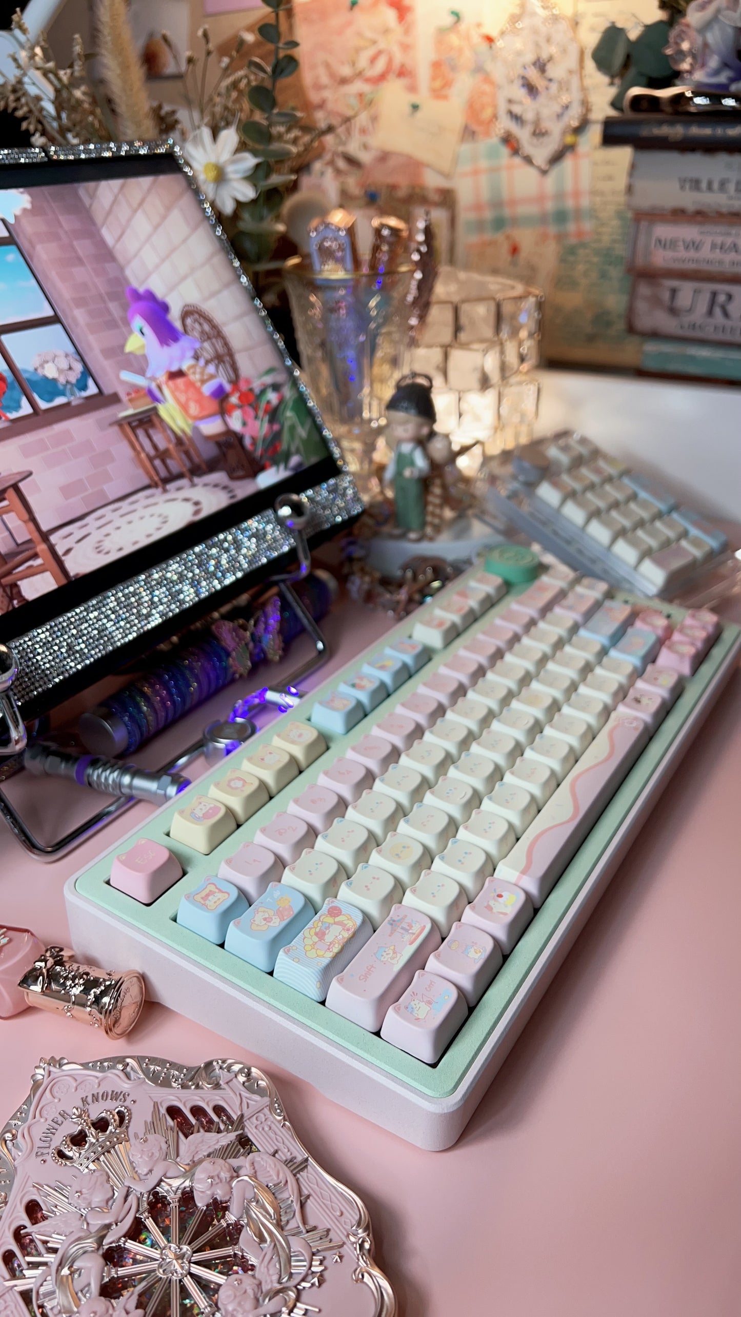 Preorder Prebuilt Pastel Color Cute Aluminum Customized Mechanical Keyboard