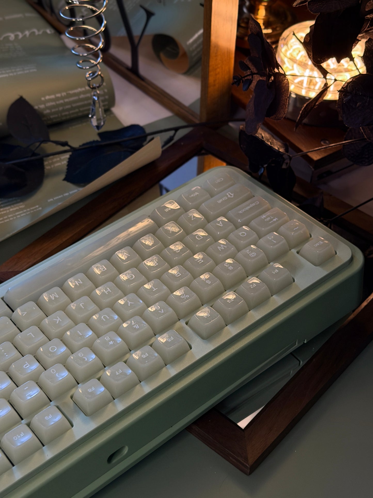 ONLY 1 Instock Prebuilt Aluminum Customized Mechanical Keyboard Rich98 Green Set