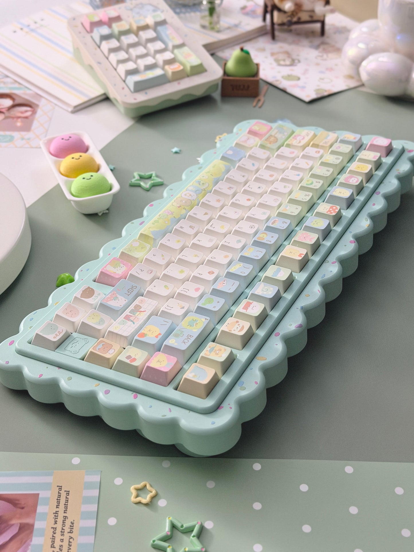 #0281 Sumikko Gurashi Cute Little Creature Pale Yellow-green Keycap Cherry Profile