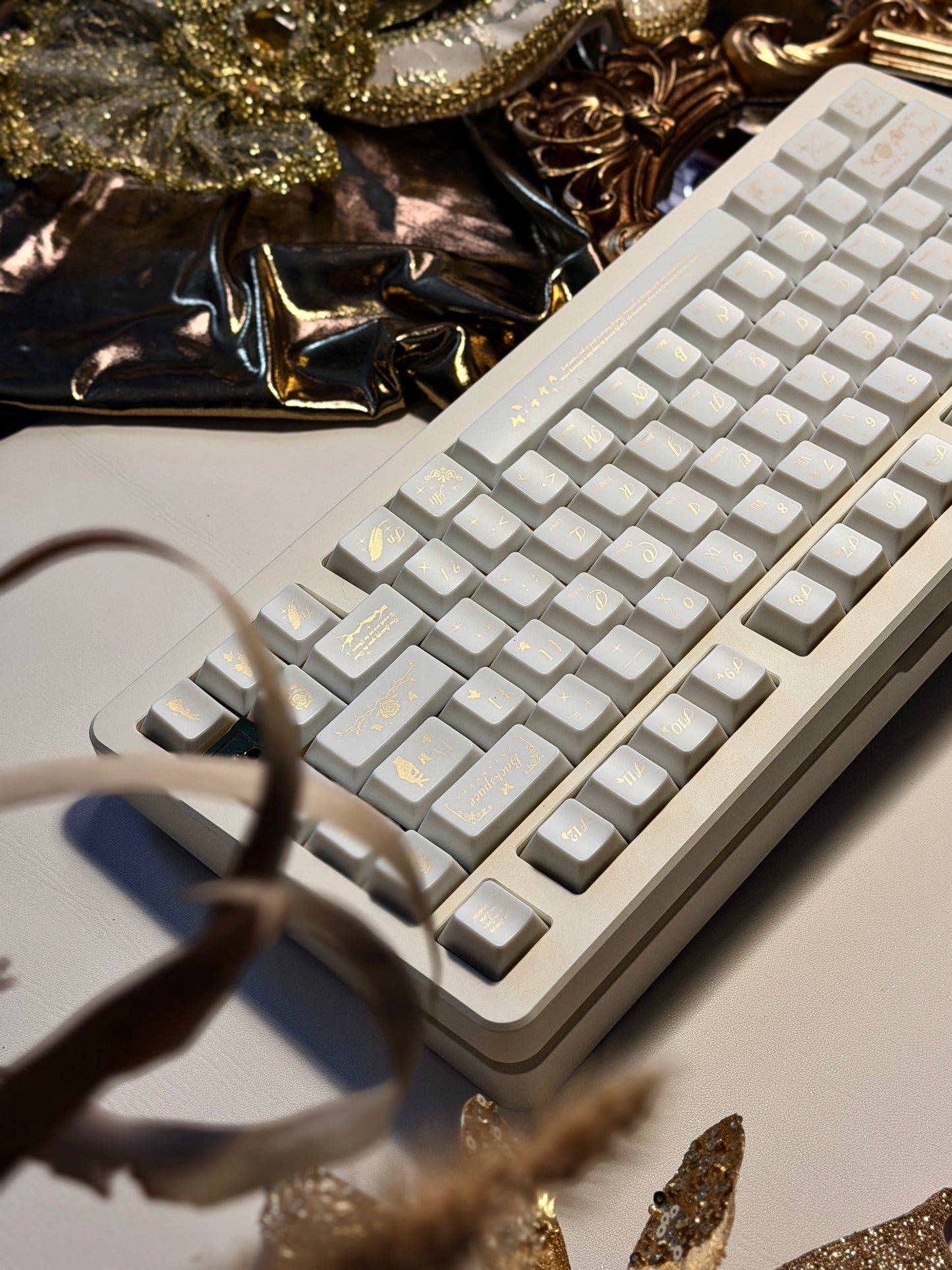 ONLY 1 instock Prebuilt Cream Buff75R2 Aluminum Customized Mechanical Keyboard