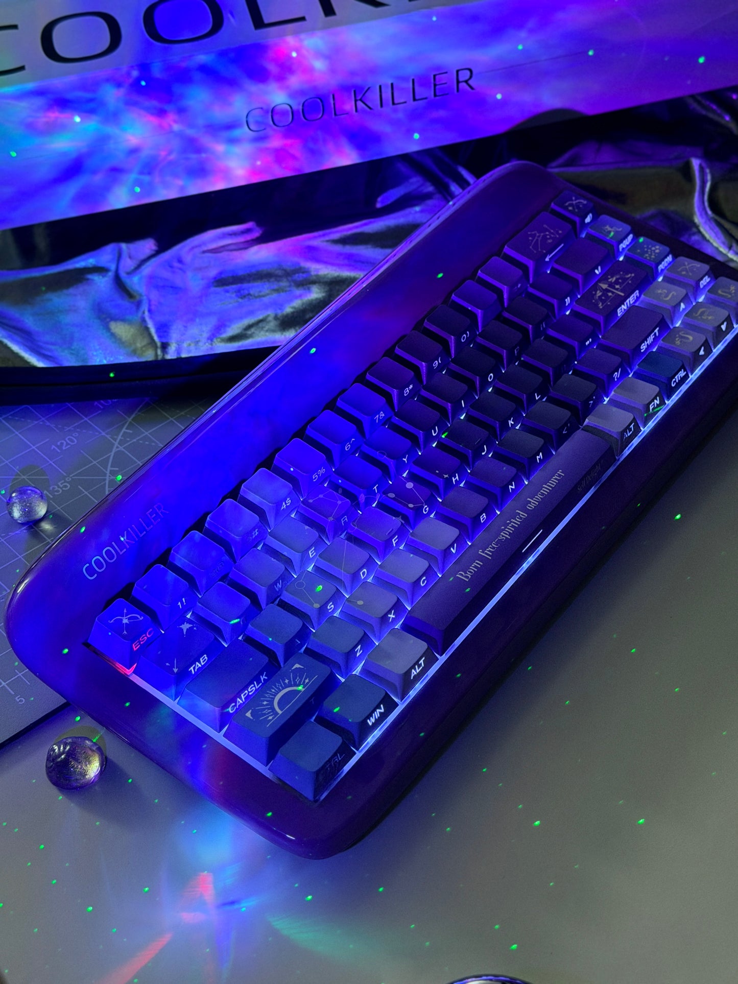 #0274 Sagittarius Purple Black Keycap Cherry Profile(Please Check Matching Keyboard Layout)