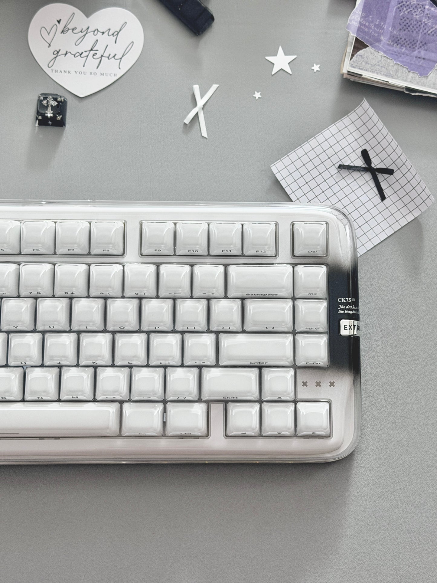 Unboxing Clearance ONLY 1 Instock XVX x CoolKiller CK75 SE Wireless Mechanical Keyboard Smokey White
