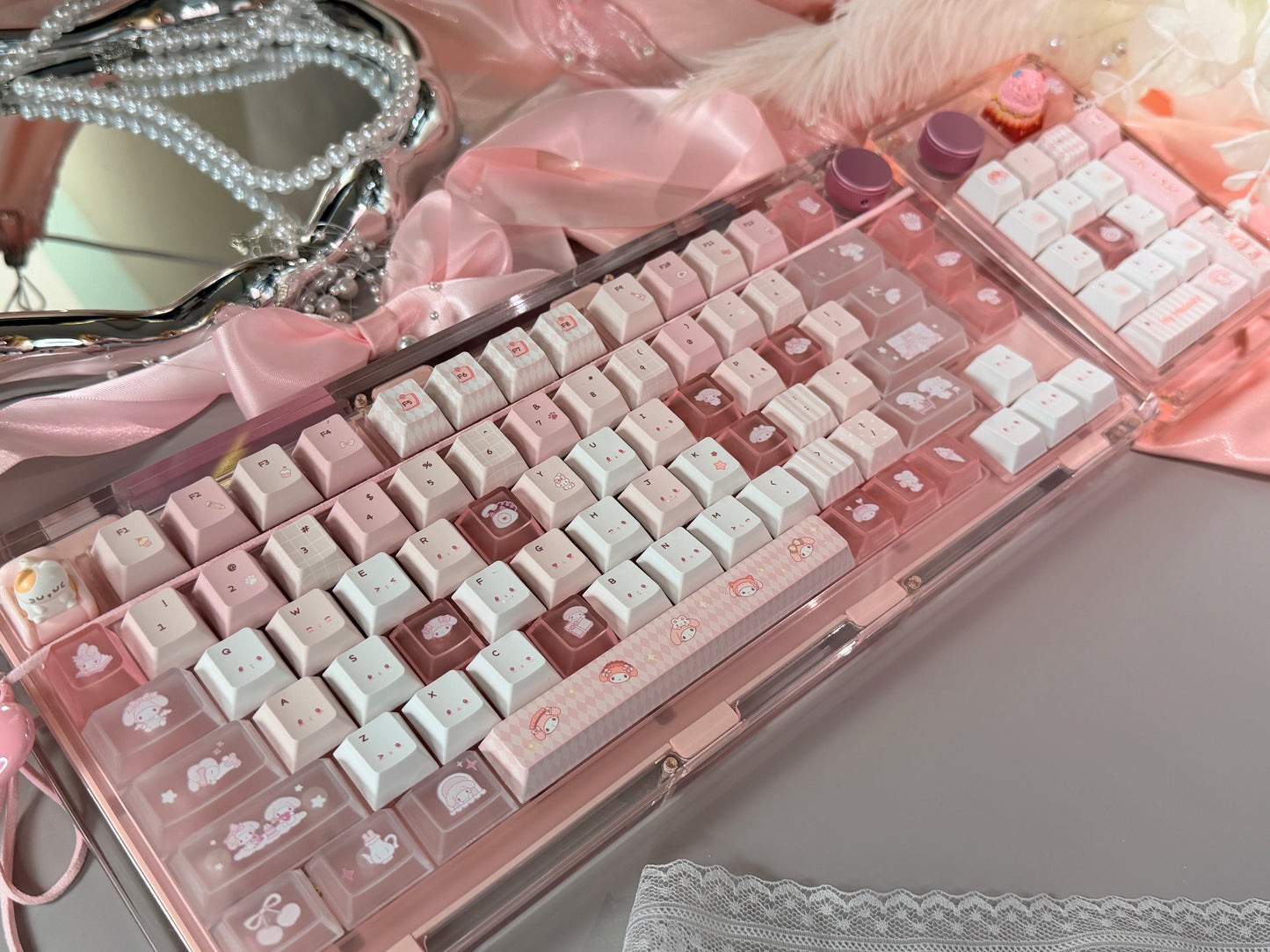 Unboxing Sample For Sales ONLY 1 Instock Pink KiiBOOM Phantom81V2 Mechanical Custom Keyboard ➕ Number PAD（including artisan keys）