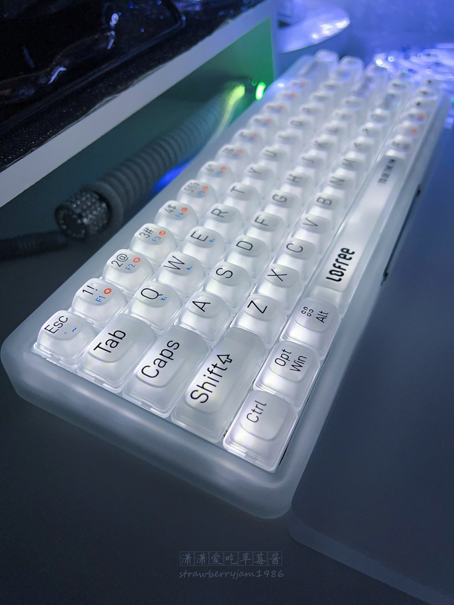 Unboxing Clearance ONLY 1 Instock LOFREE 1% Misty White Foggy Matte Wireless Mechanical Keyboard