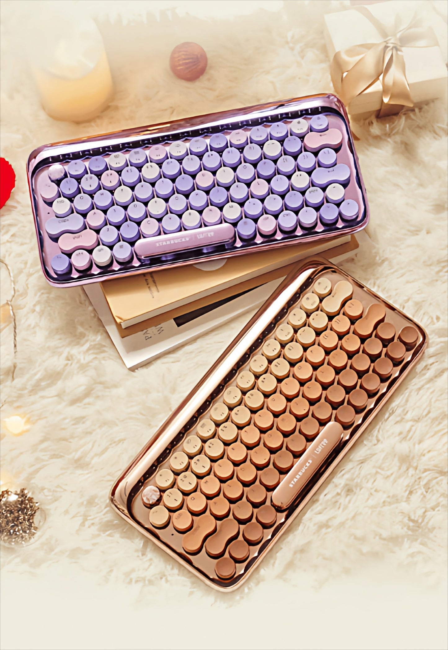 Lofree DOT Coffee Theme Mechanical Keyboard Set For Windows/Mac Tablet Office Bluetooth