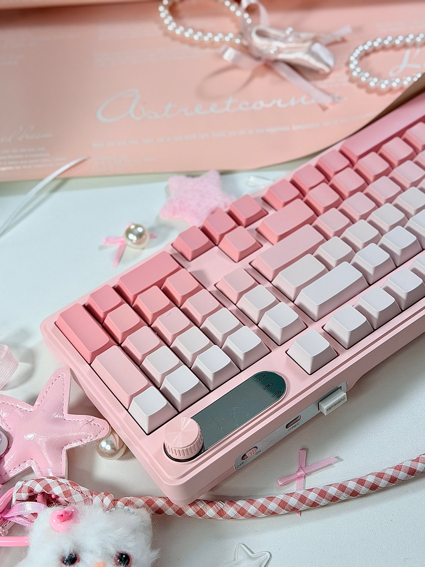 Unboxing For SALEs IP98 Wireless Gaming Keyboard - Wireless Keyboard with RGB Backlighting, IPX8 Water Resistance, and Side Printed PBT Translucent Keycaps, Suitable for Gaming or Work (Pink White)