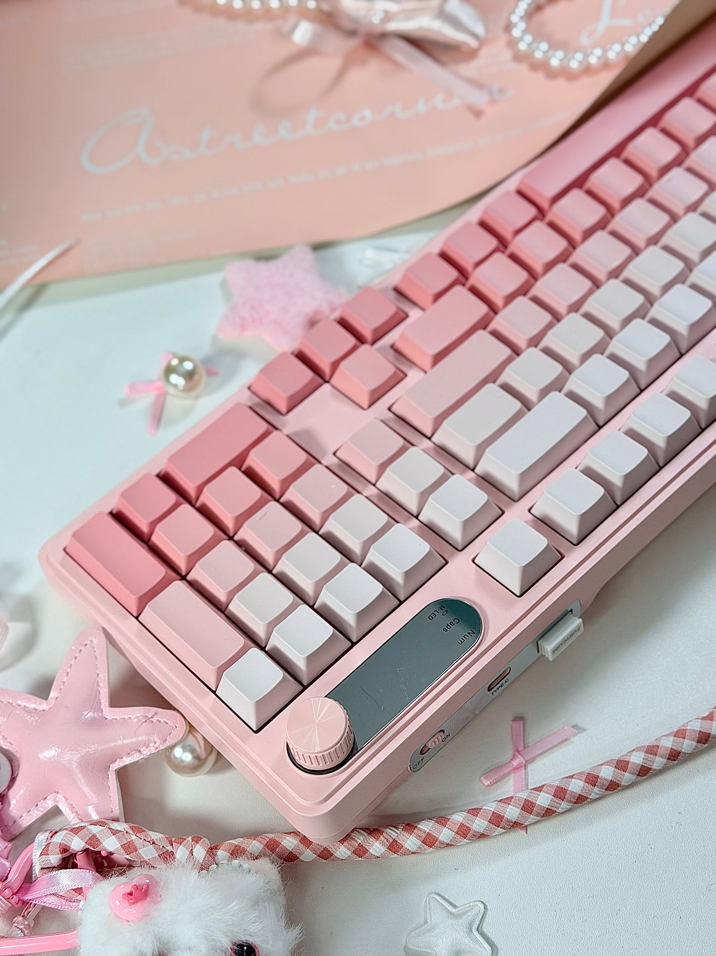 Unboxing For SALEs IP98 Wireless Gaming Keyboard - Wireless Keyboard with RGB Backlighting, IPX8 Water Resistance, and Side Printed PBT Translucent Keycaps, Suitable for Gaming or Work (Pink White)