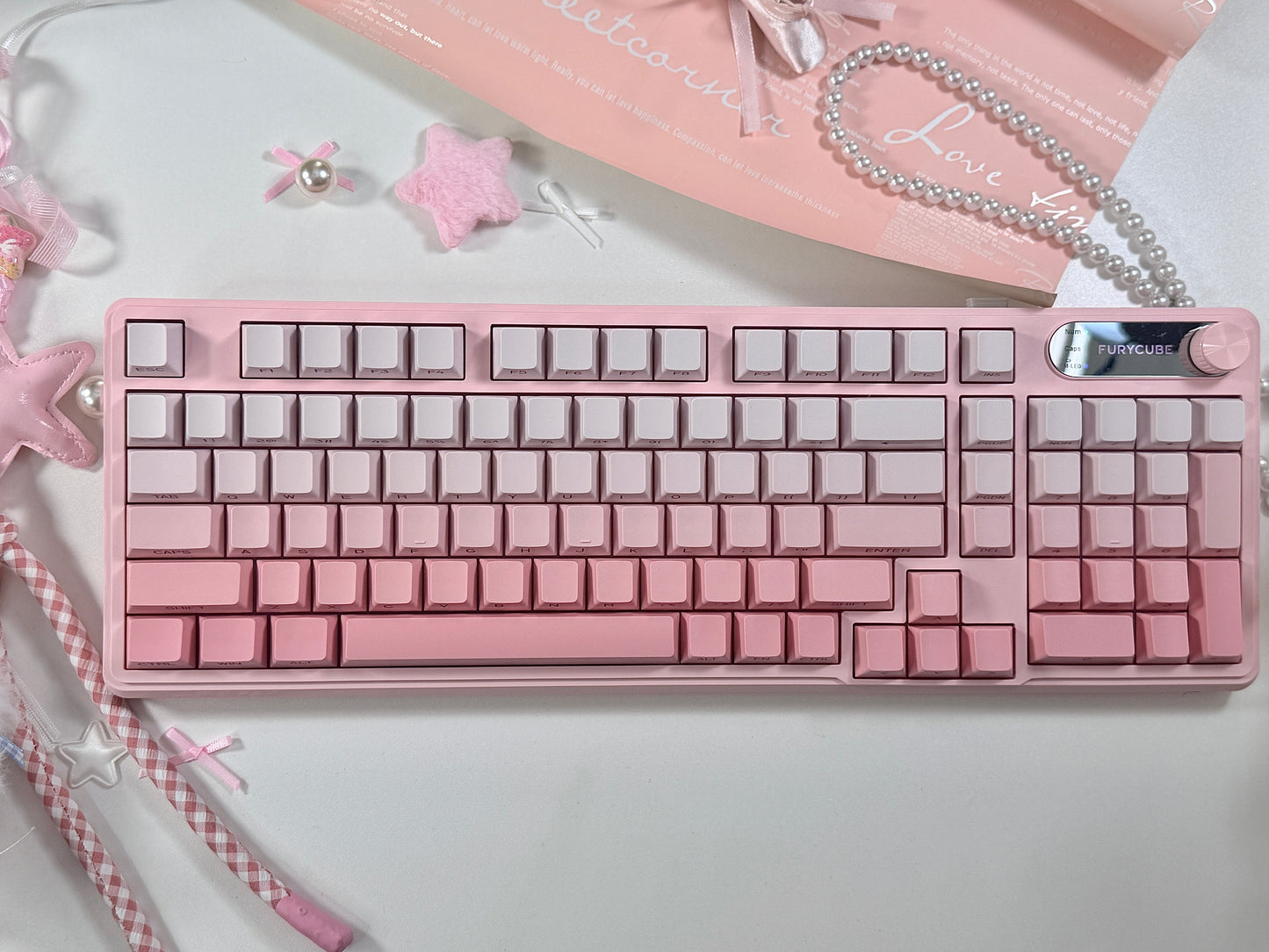 Unboxing For SALEs IP98 Wireless Gaming Keyboard - Wireless Keyboard with RGB Backlighting, IPX8 Water Resistance, and Side Printed PBT Translucent Keycaps, Suitable for Gaming or Work (Pink White)