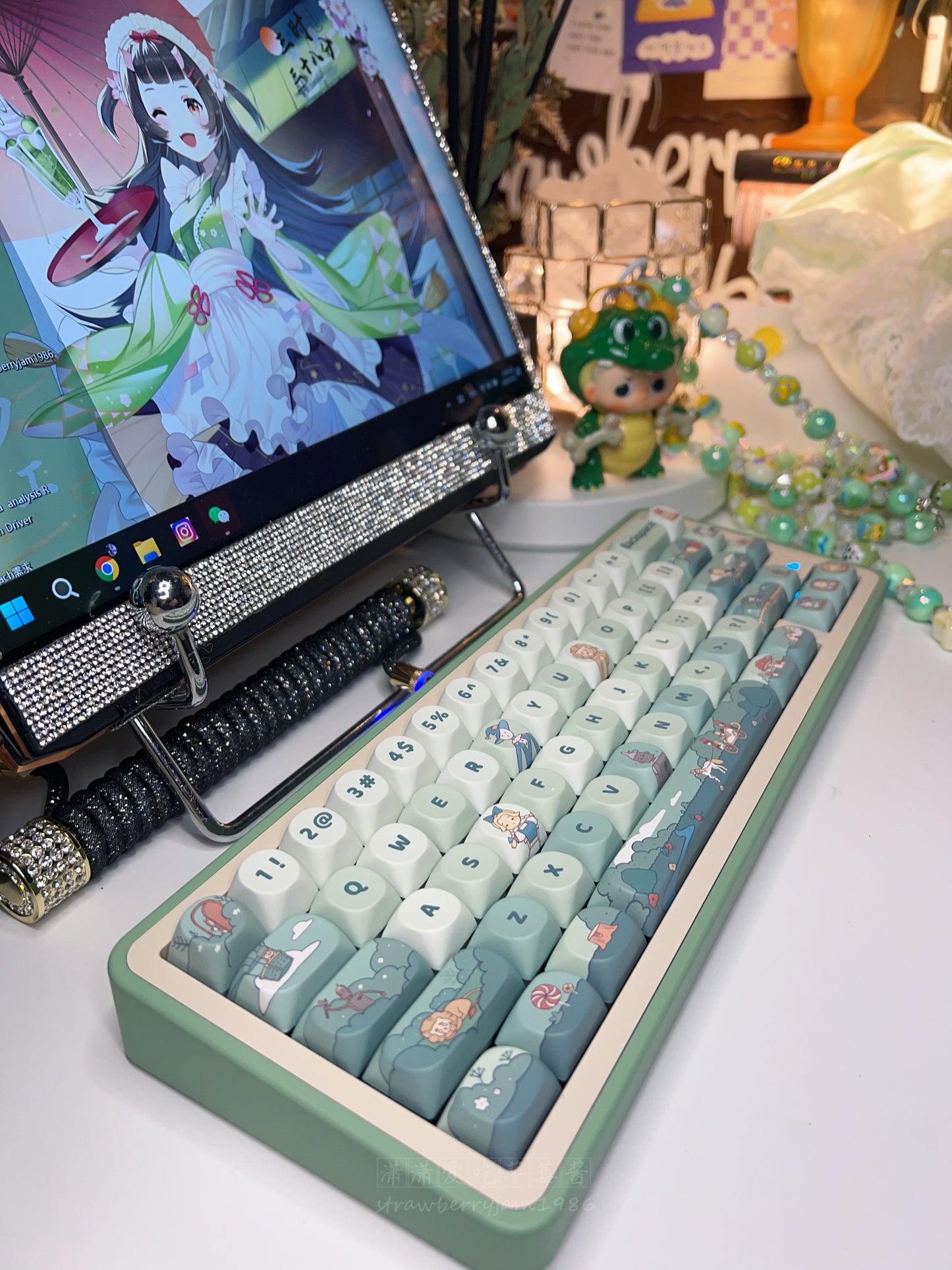 【Only 1 In-stock】Prebuilt Matcha Green Lucky65 The Wonderful Wizard of OZ Aluminum Customized Mechanical Keyboard