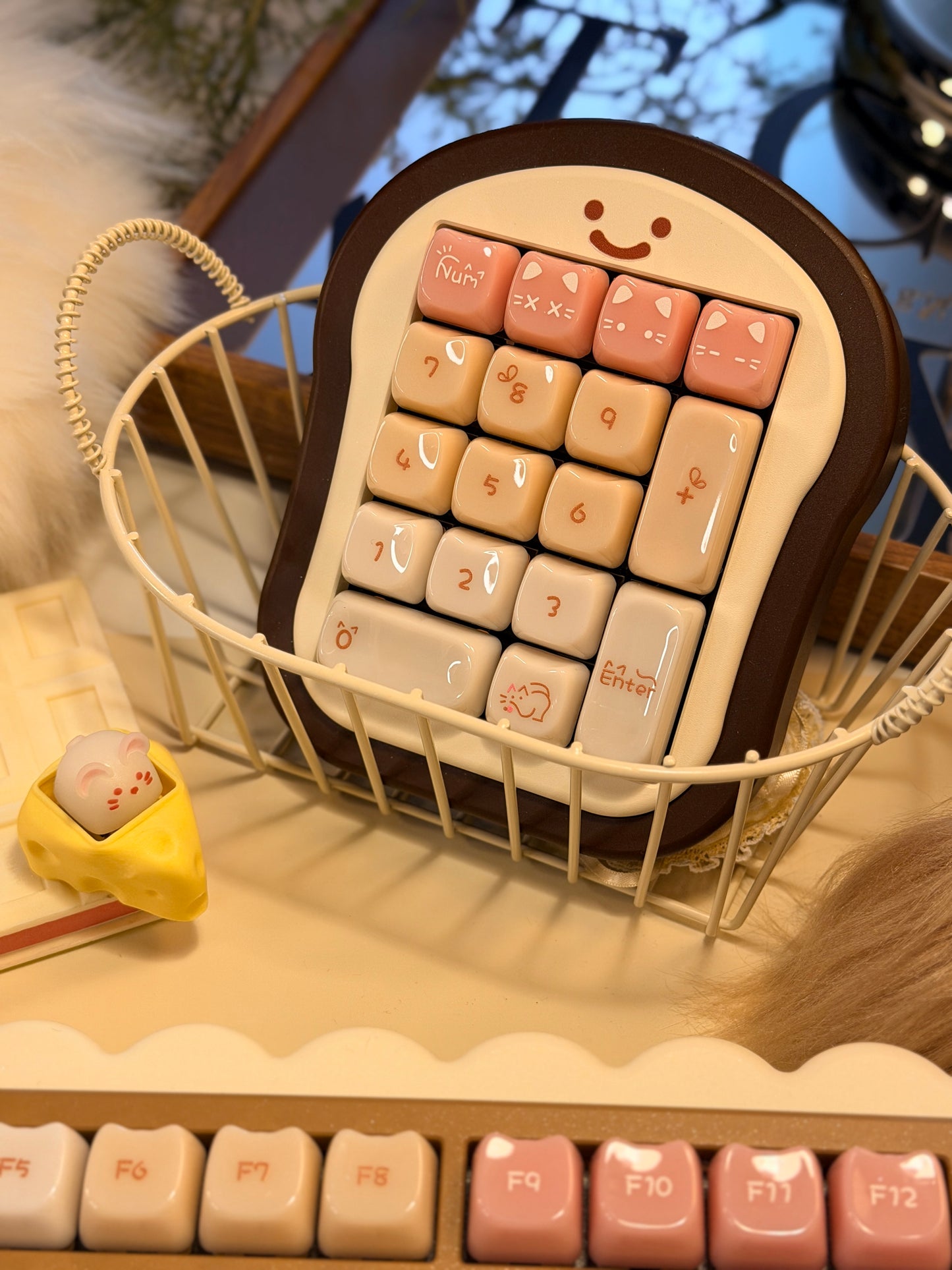 ONLY 1 Instock Prebuilt Aluminum Custom Mechanical Keyboard Cookie75 & Toast Pad Set