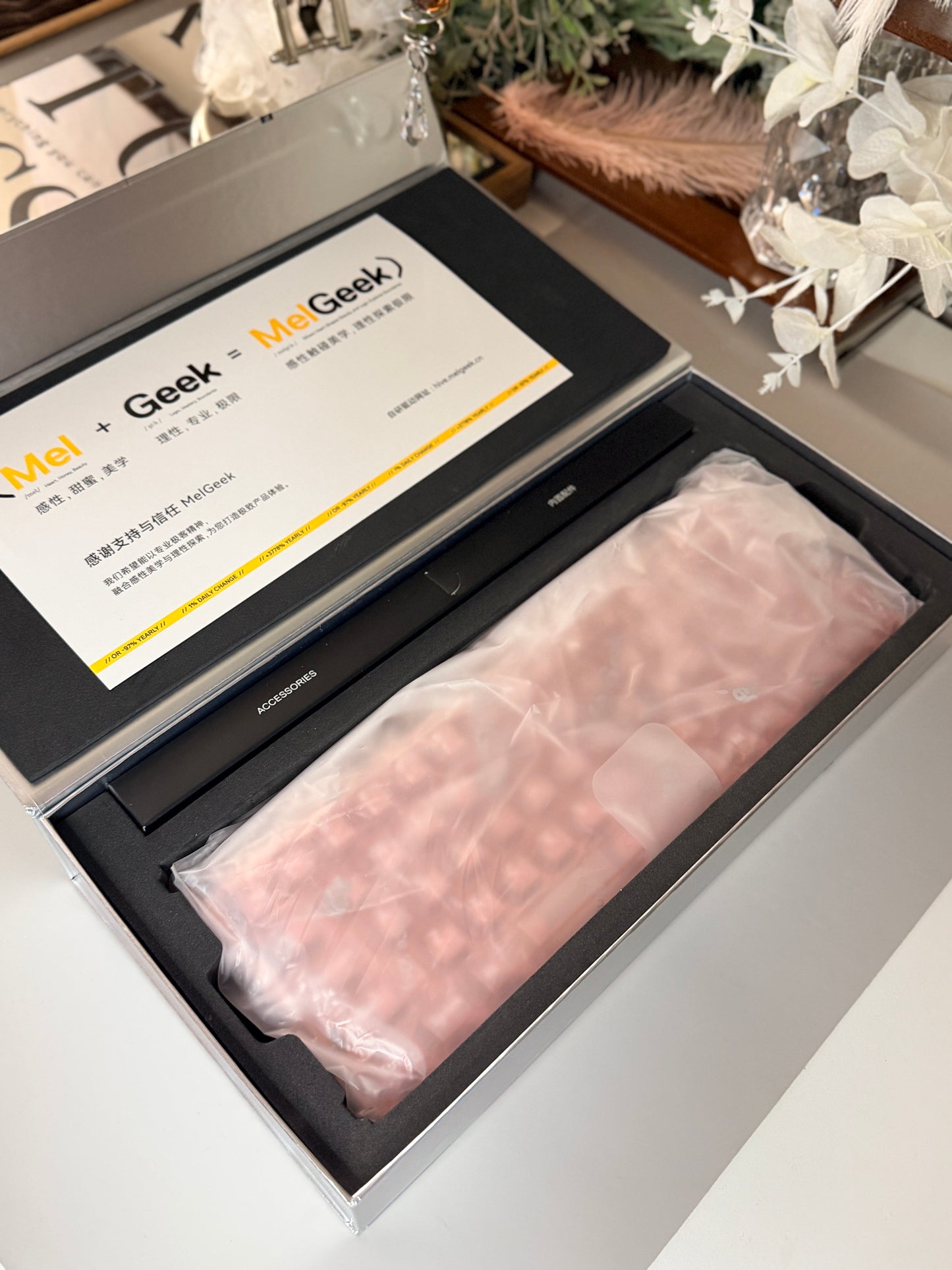 Unboxing Clearance MELGEEK MADE68 ULTRA MAGNETIC SWITCH+ PINK GAMING KEYBOARD