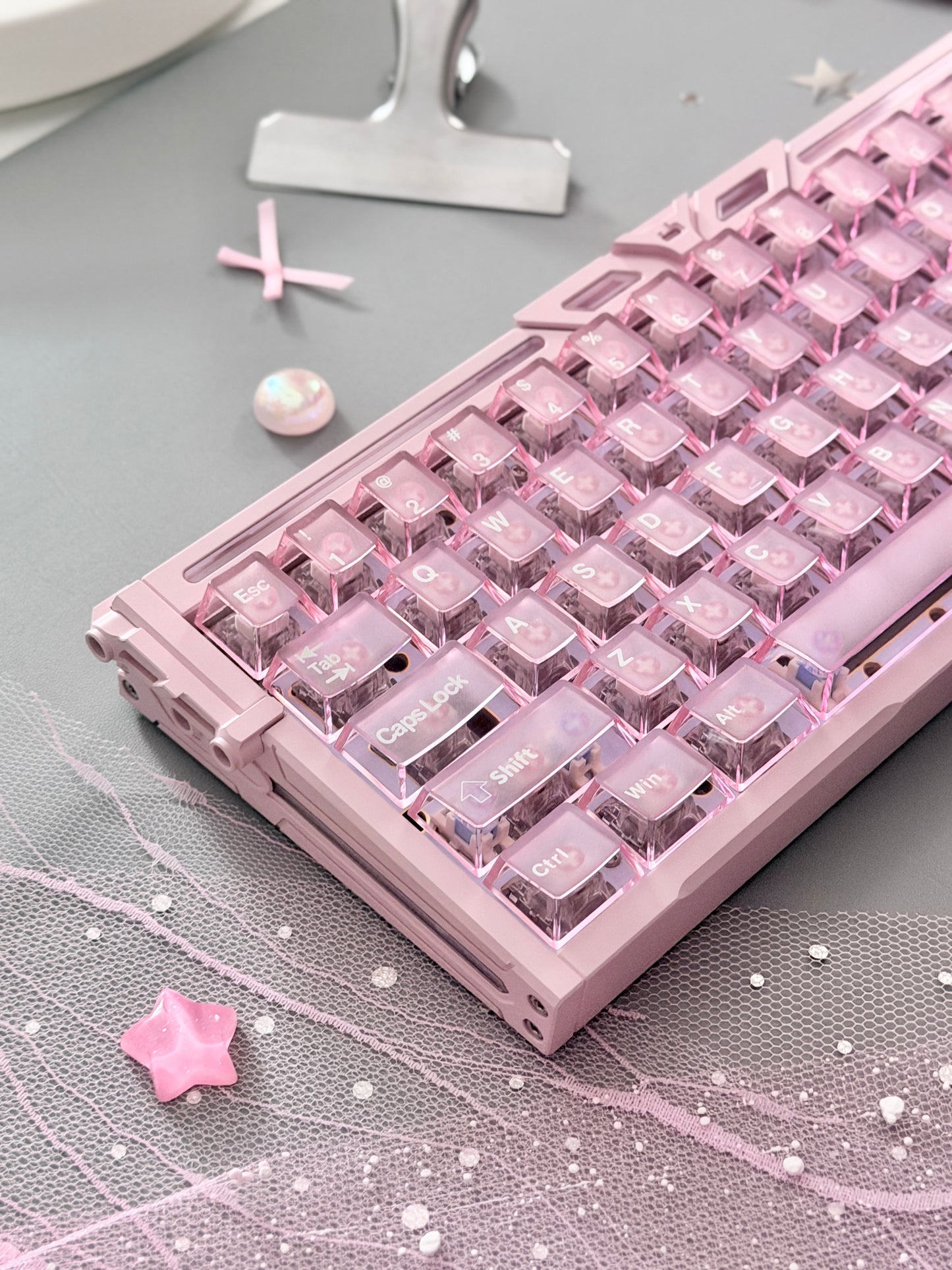 Unboxing Clearance ONLY 1 Instock BGX60 Pink Aluminum Magnetic Switch Gaming Keyboard
