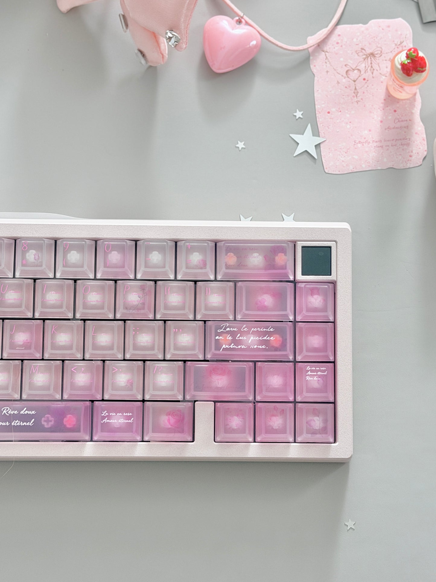 ONLY 1 Instock Prebuilt Aluminum Custom Mechanical Keyboard Meletrix ZOOM65V3 Pink Set