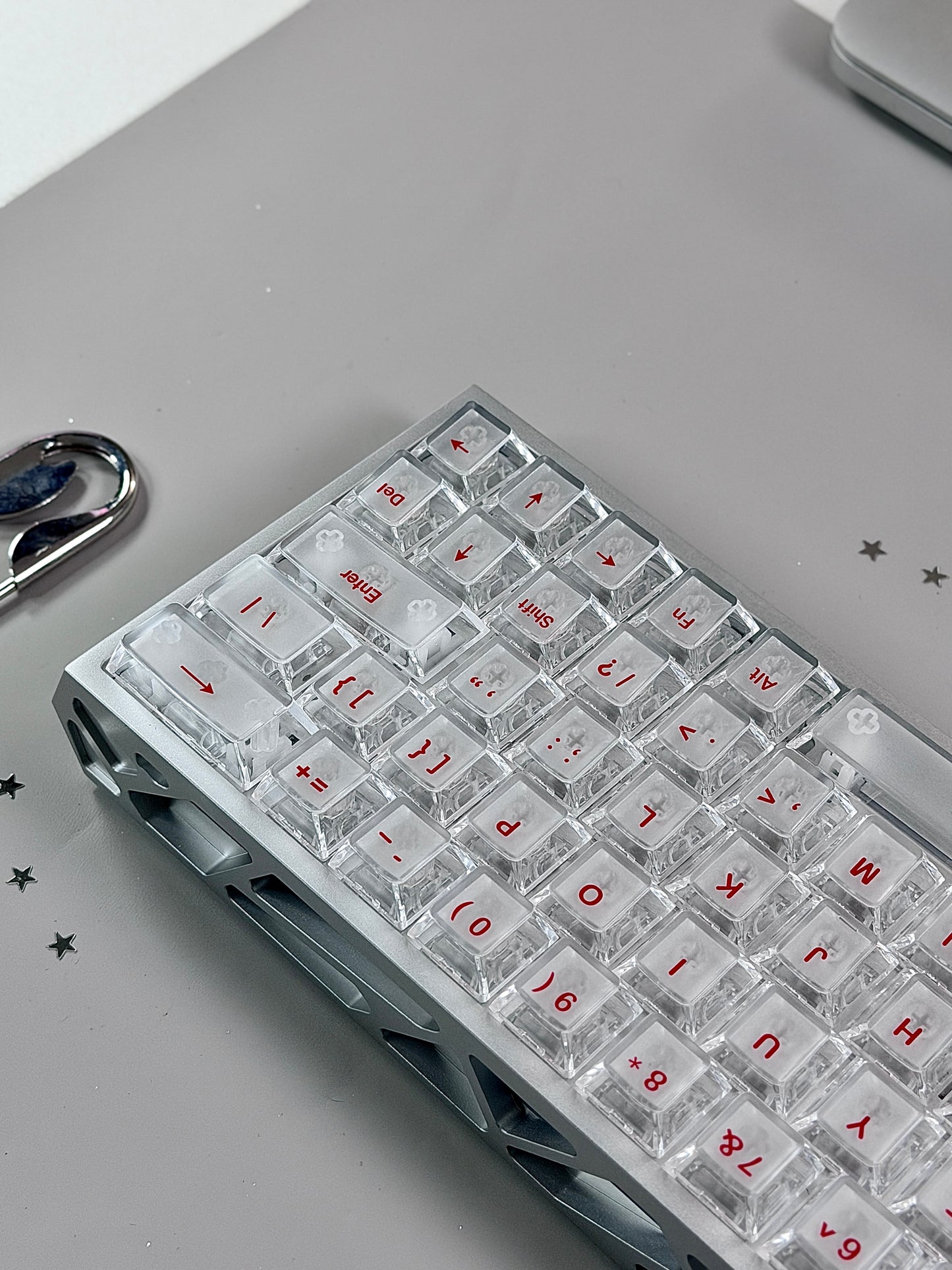 Unboxing Clearance ONLY 1 InstockI ROK Hollow Aluminum Silver MG63 Magnetic Gaming Mechanical Keyboard