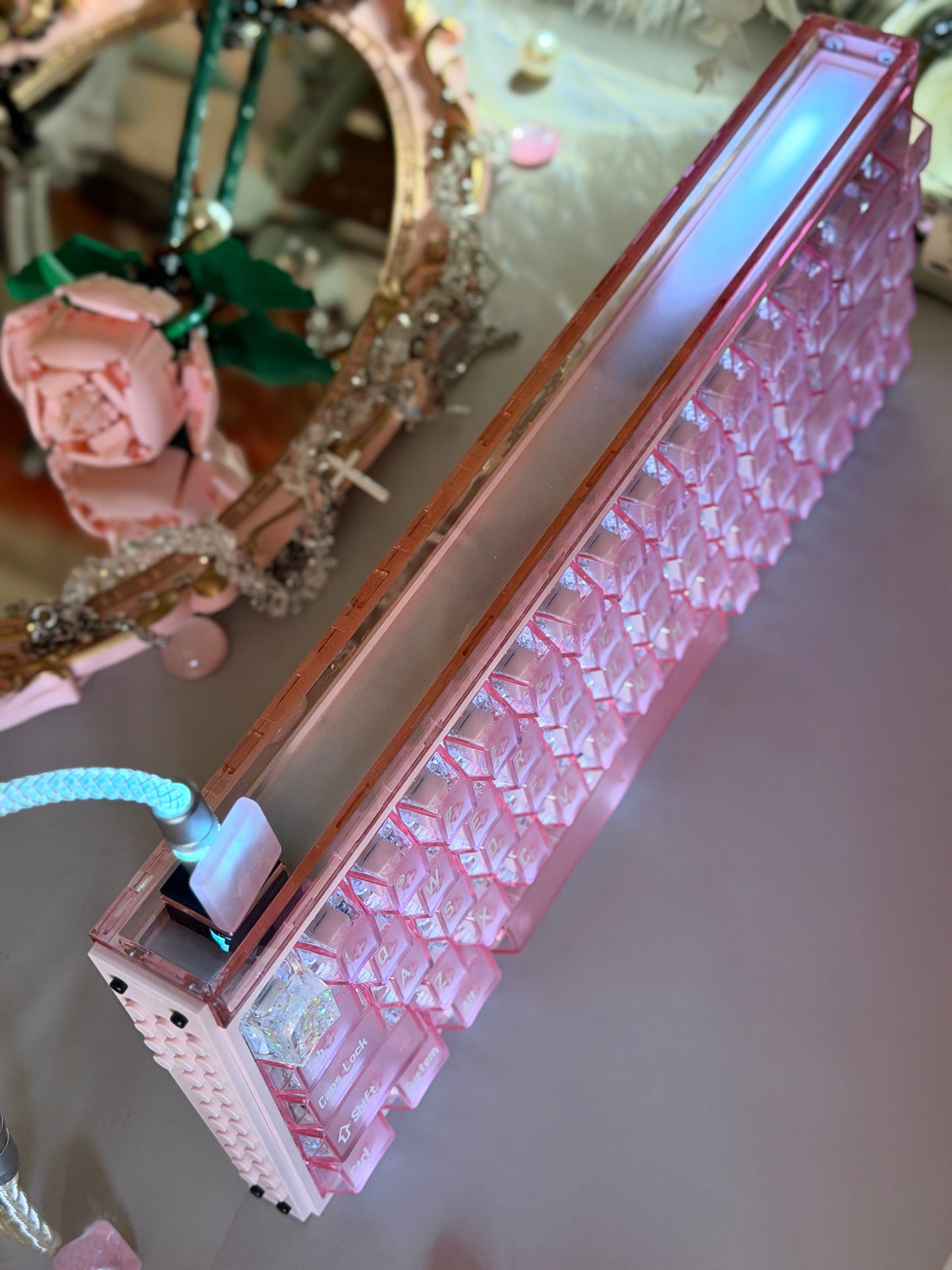 Unboxing Clearance MELGEEK MADE68 ULTRA MAGNETIC SWITCH+ PINK GAMING KEYBOARD