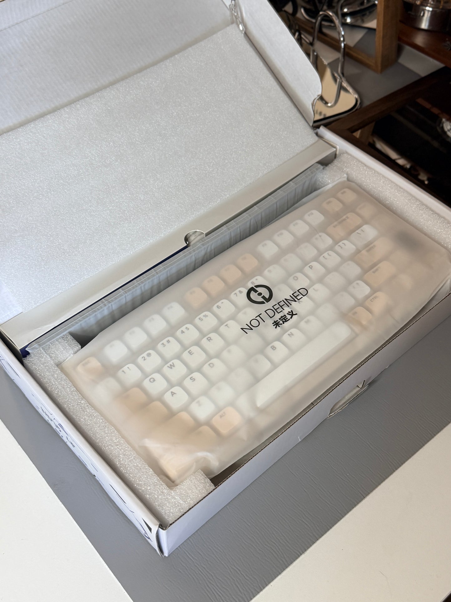 Unboxing Clearance ONLY 1 Instock Chilkey ND75 LP Wireless Gaming Keyboard with LCD Screen Silver Beige
