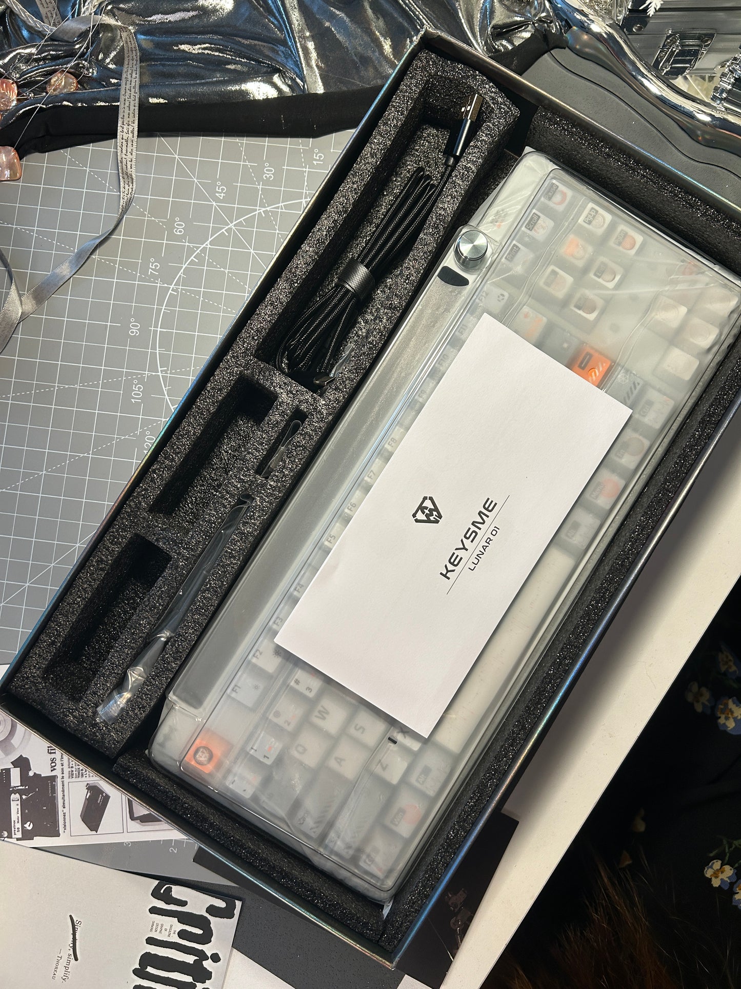 Unboxing Sample For Sales ONLY 1 Instock KeysMe Lunar 01 Mechanical Keyboard + Pad Set