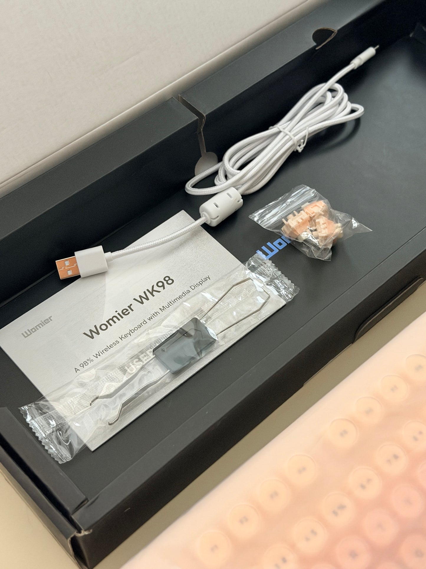 Unboxing Clearance ONLY 1 Instock WOMIER WK98 98% MULTIMEDIA SCREEN MECHANICAL GAMING KEYBOARD