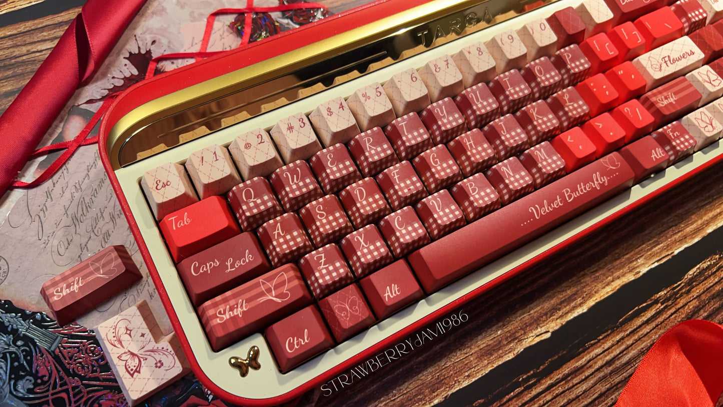 091 Dark Red Bean Nanguo 150-keys Cherry Profile Keycap