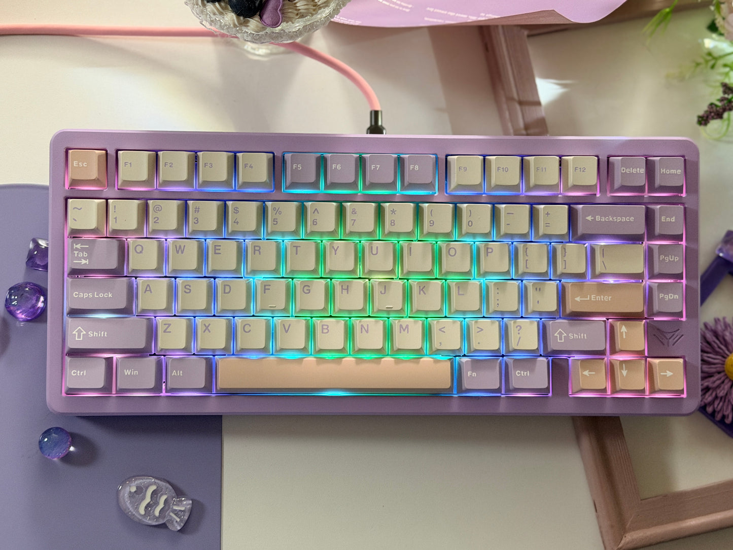 Unboxing Clearance INKY 75 Aluminum RGB Creamy Thocky Purple Wireless Custom Mechanical Keyboard