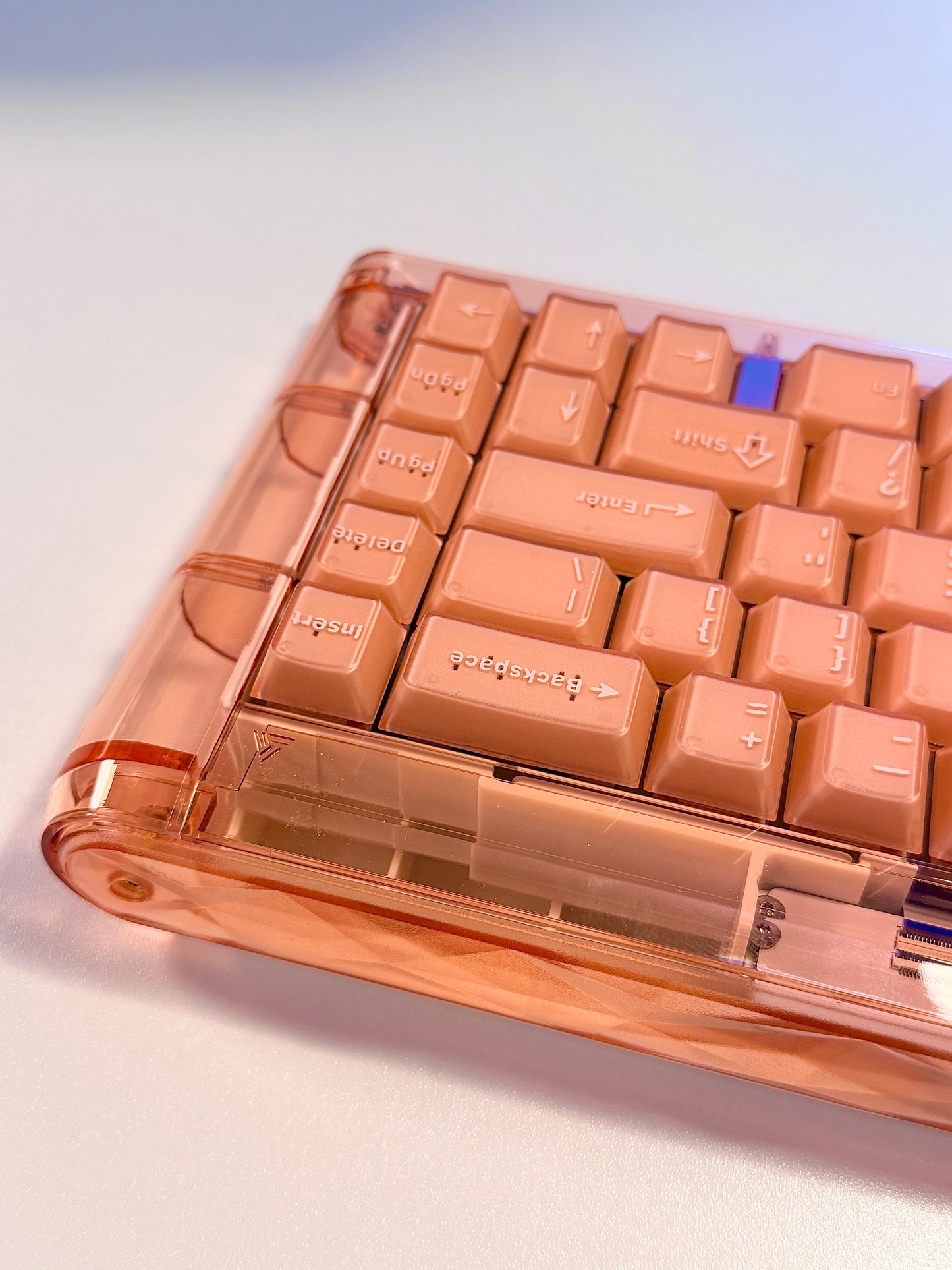 Unboxing For SALEs moeetech GLITTER65 HE (ProSilk HE) Magnetic Switch Keyboard Orange Peach With Bag R2